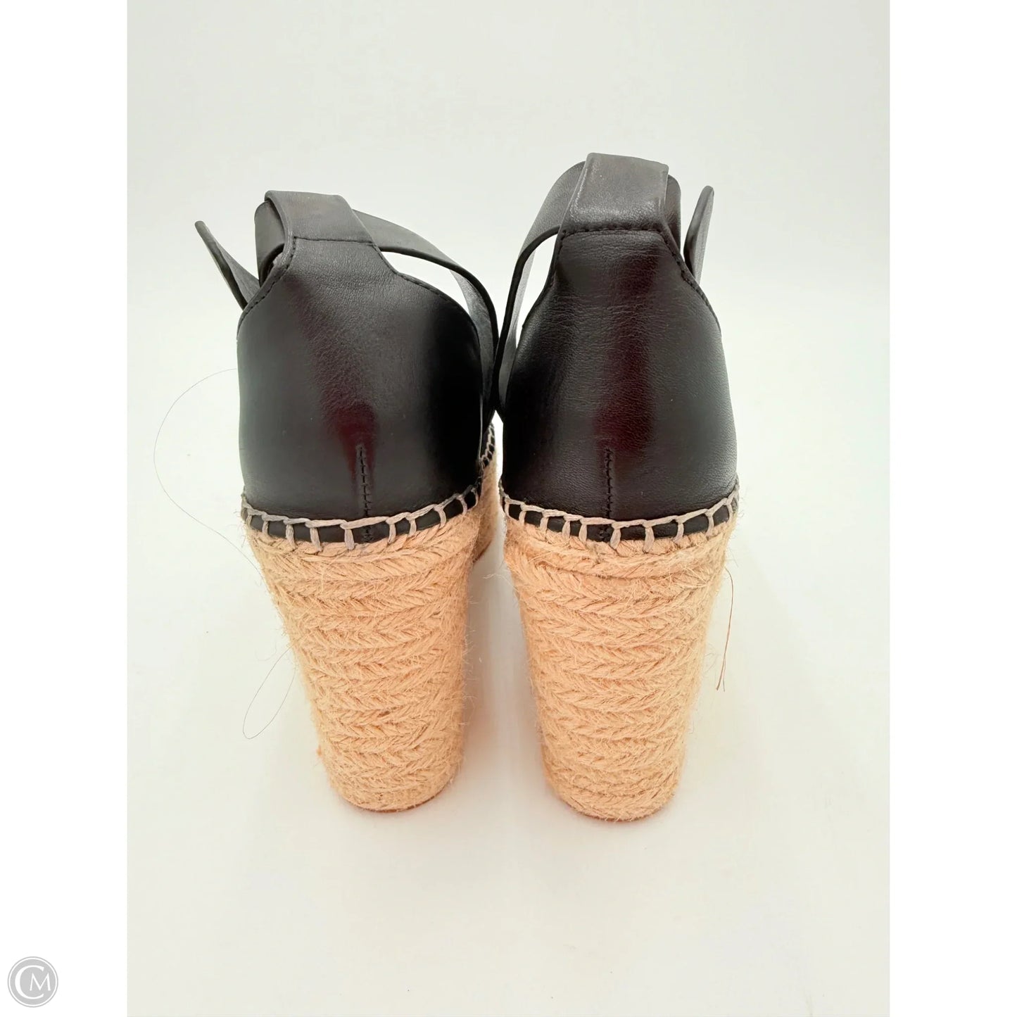 Sandals Heels Platform By Marc Fisher In Black & Cream, Size: 7.5