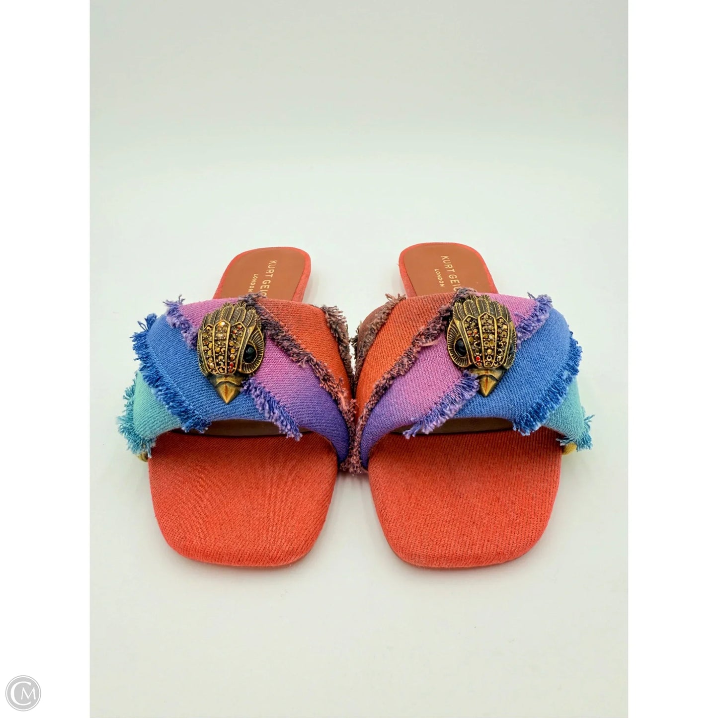 Sandals Designer By Kurt Geiger In Orange & Purple, Size: 8.5
