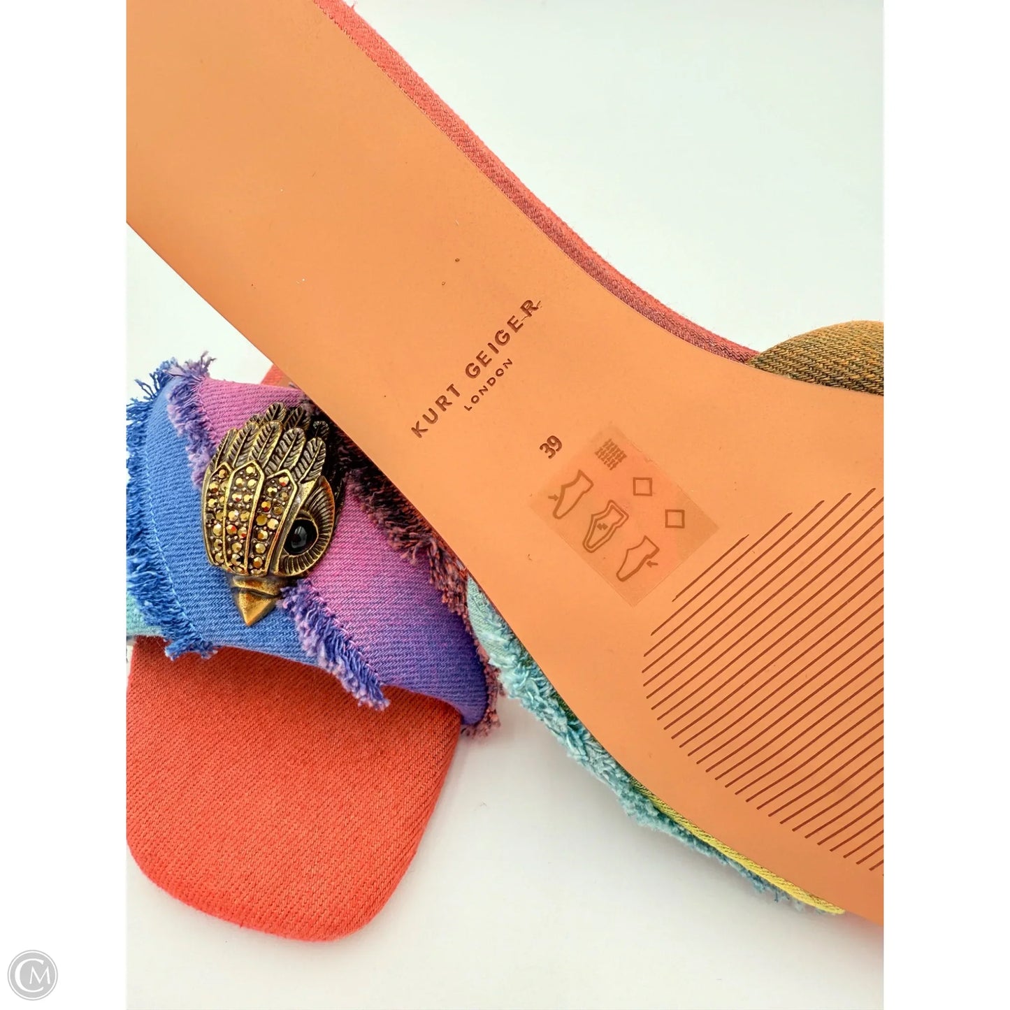 Sandals Designer By Kurt Geiger In Orange & Purple, Size: 8.5