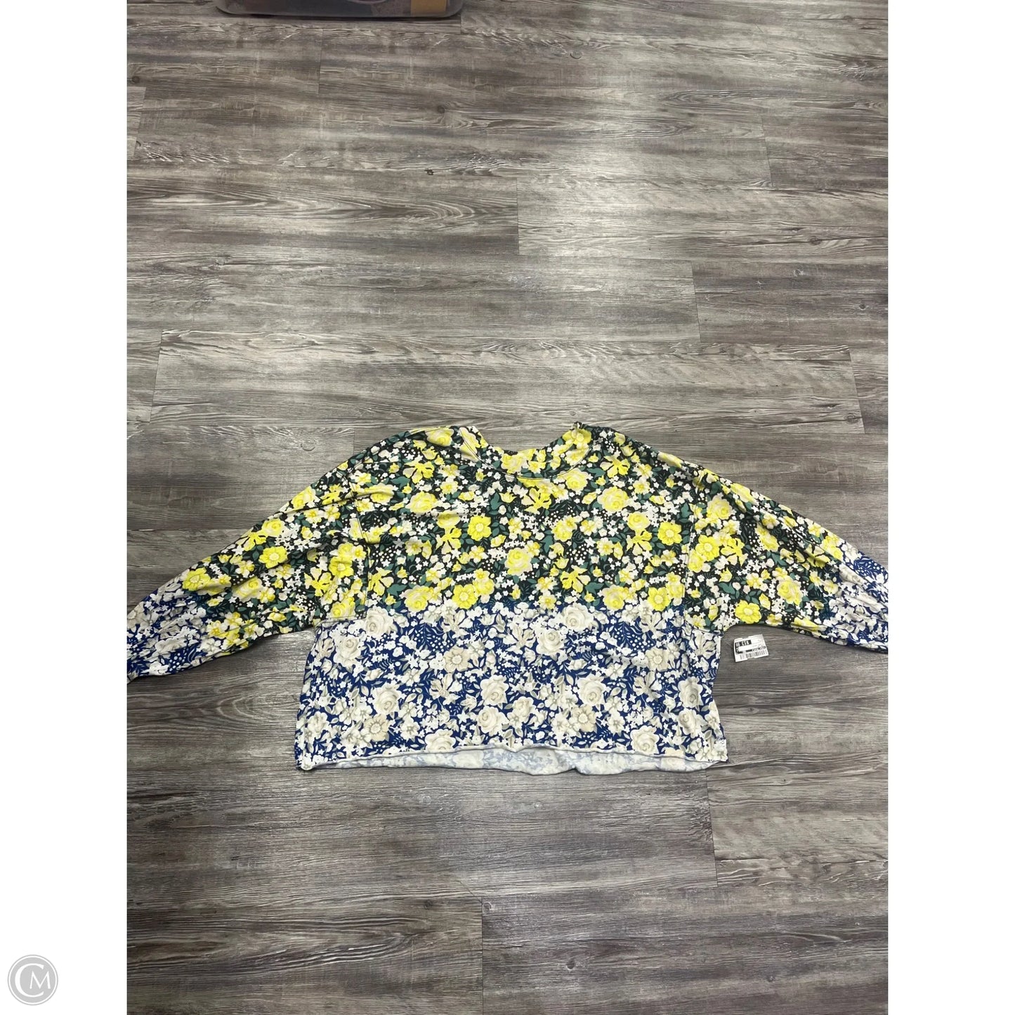 Top Long Sleeve By Free People In Floral Print, Size: L