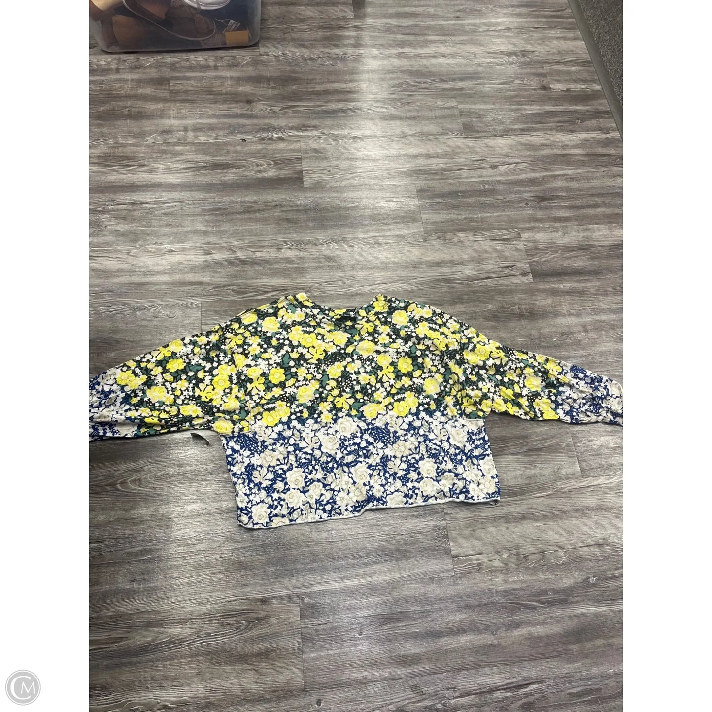 Top Long Sleeve By Free People In Floral Print, Size: L