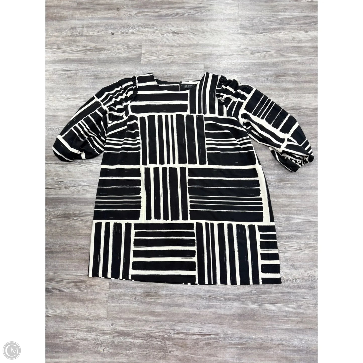 Dress Casual Short By Eloquii In Black & White, Size: 28