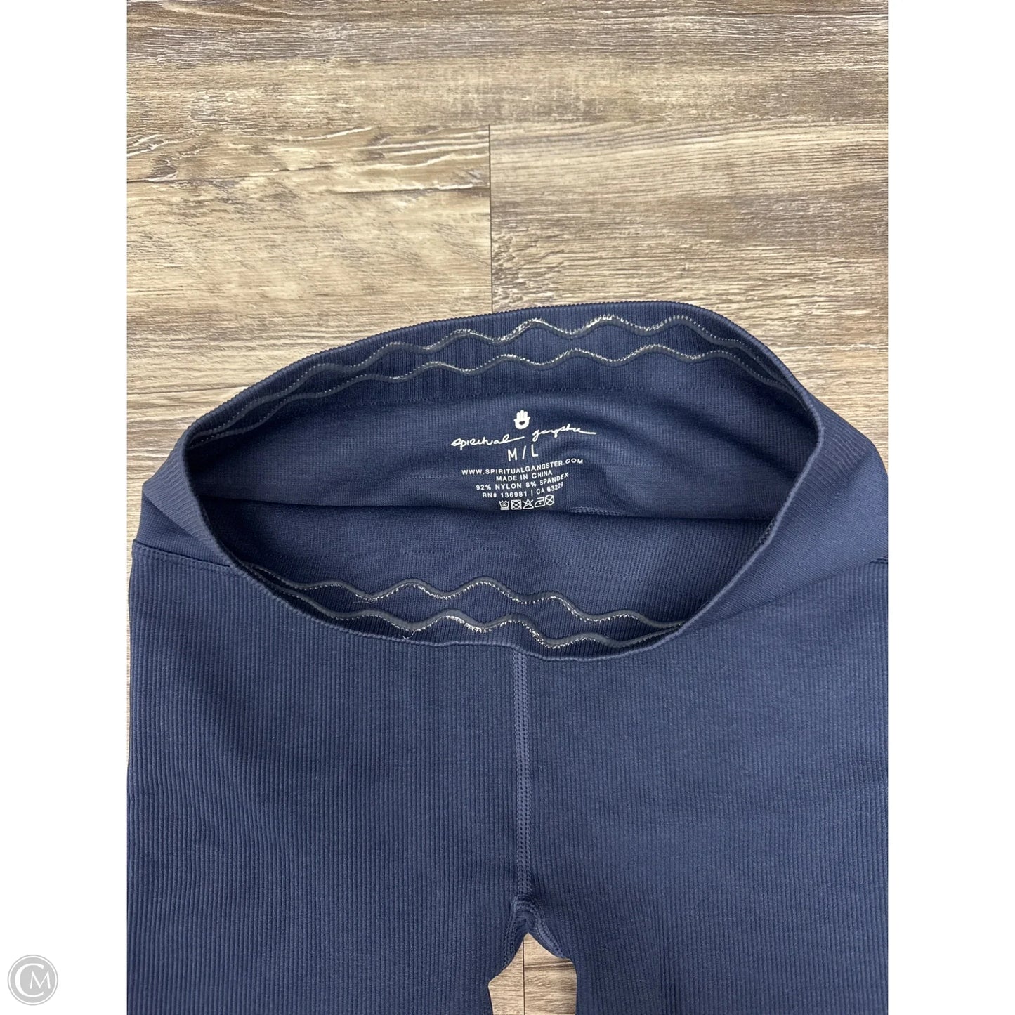 Athletic Leggings By Spiritual Gangster In Blue, Size: M/L