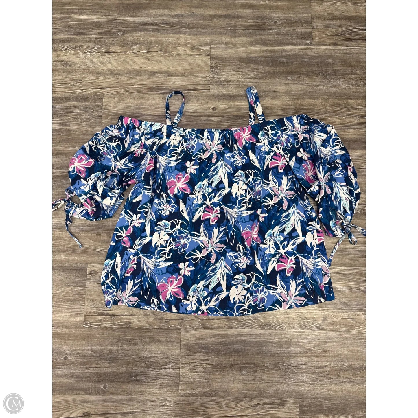 Top 3/4 Sleeve By Lane Bryant In Floral Print, Size: 18/20