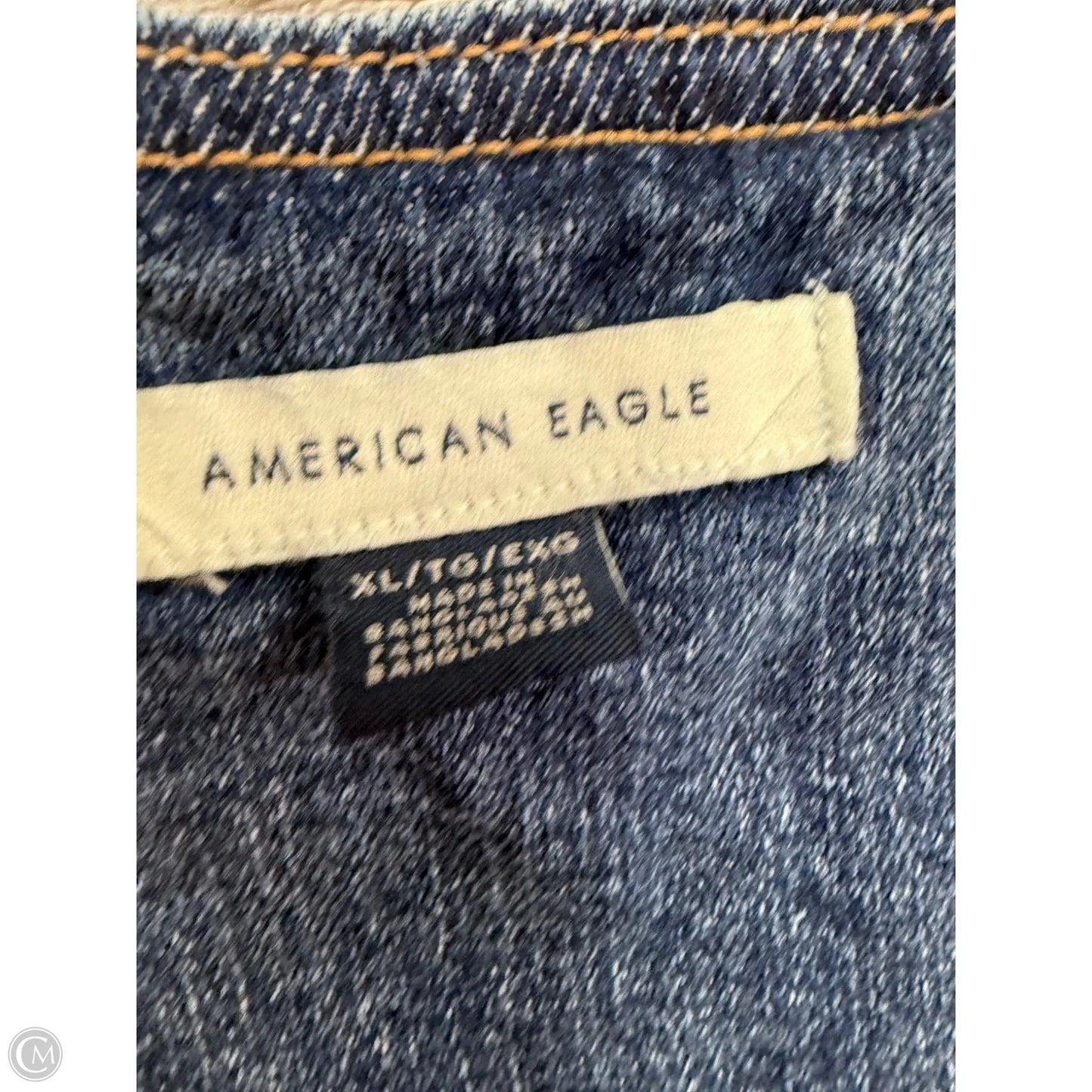 Top Sleeveless By American Eagle In Blue Denim, Size: Xl