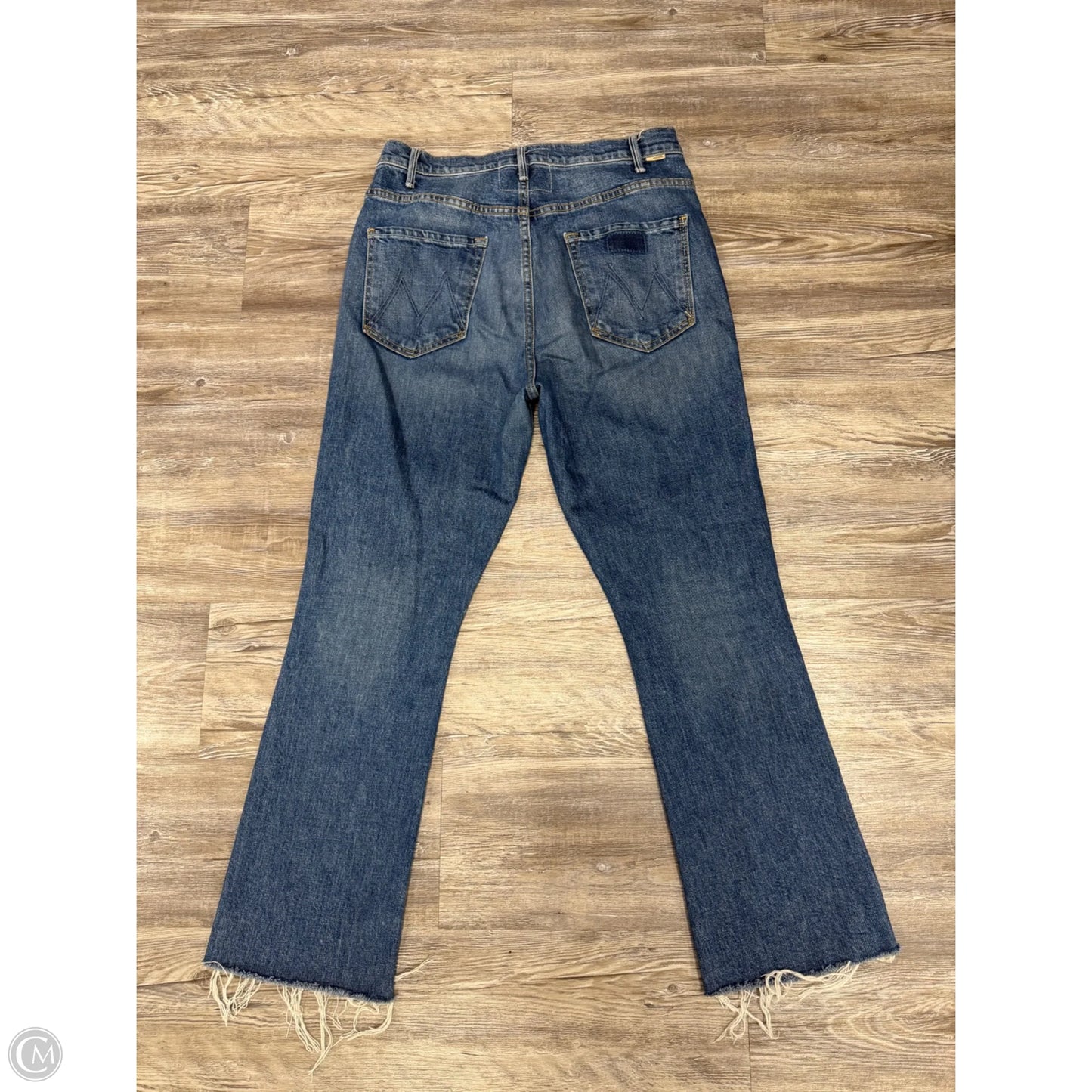 Jeans Straight By Mother In Blue Denim, Size: 12