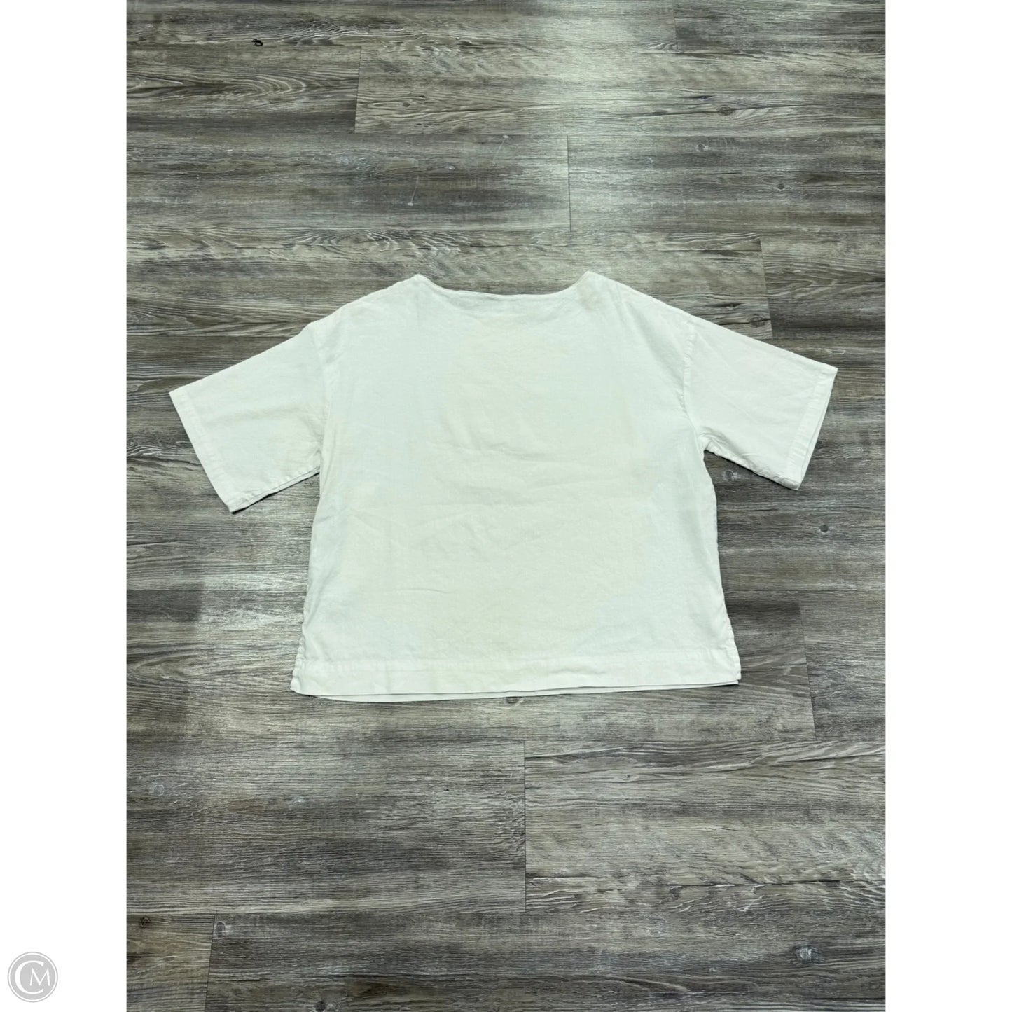 Top Short Sleeve By Vince In White, Size: S