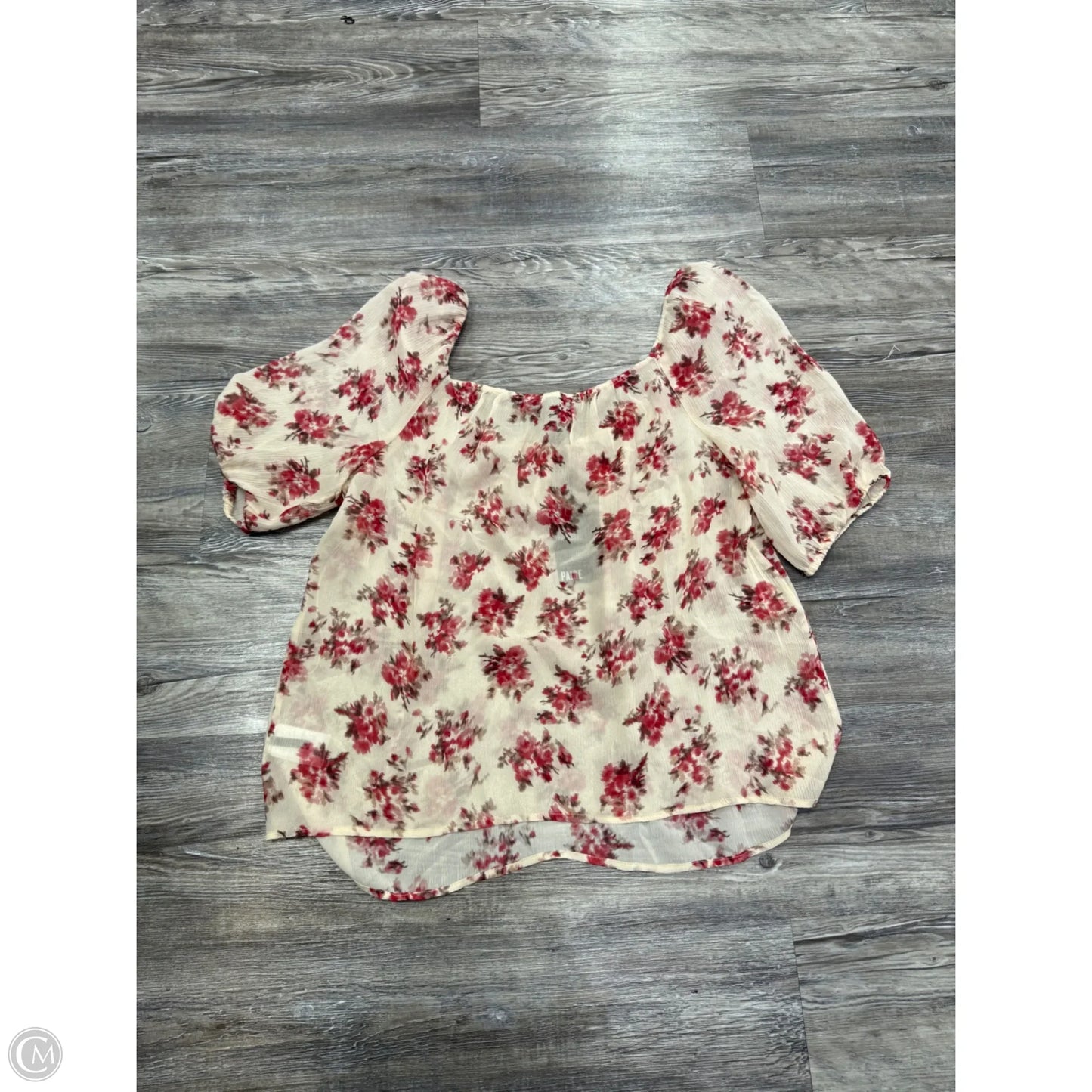 Top Short Sleeve By Paige In Floral Print, Size: M