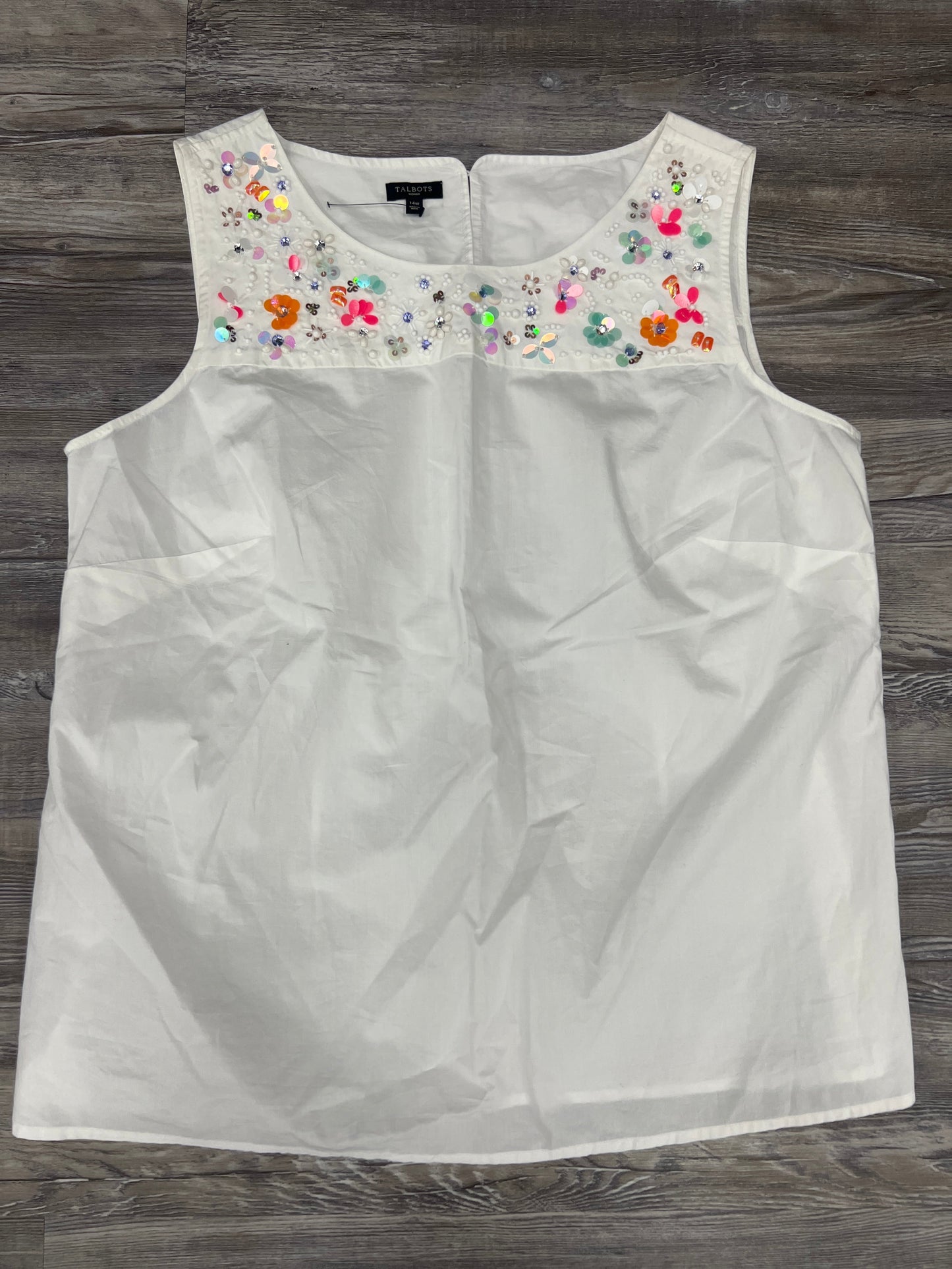 White Top Sleeveless Talbots, Size L