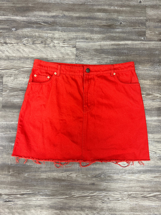 Skirt Mini & Short By Asos In Red, Size: 16