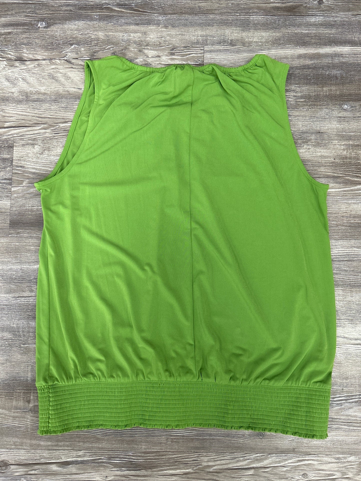 Top Sleeveless By Ann Taylor In Green, Size: L