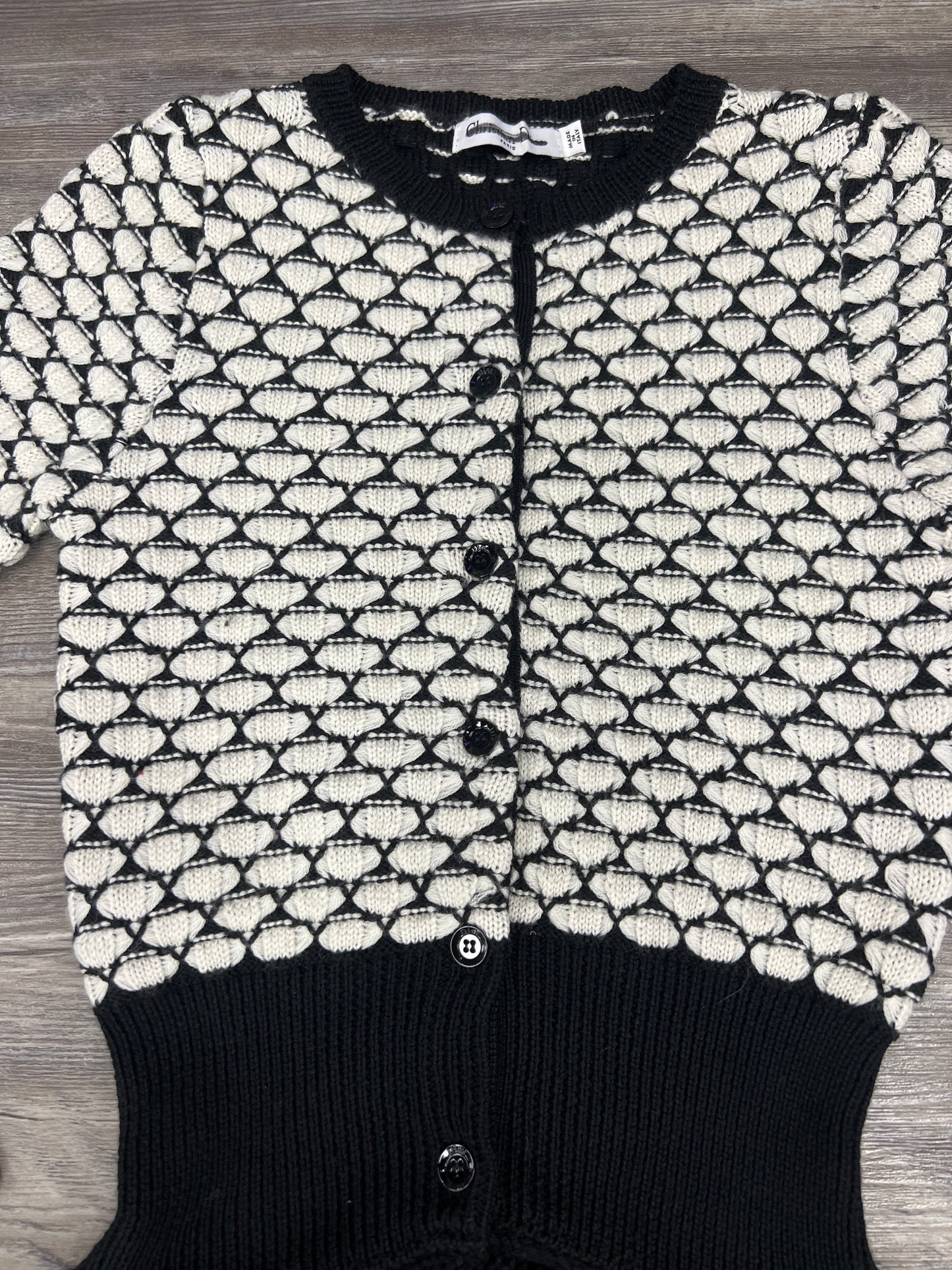 Sweater Luxury Designer By Dior In Black & White, Size: S