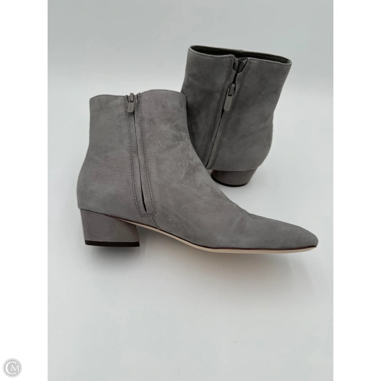 Boots Ankle Flats By Vince In Grey, Size: 7.5