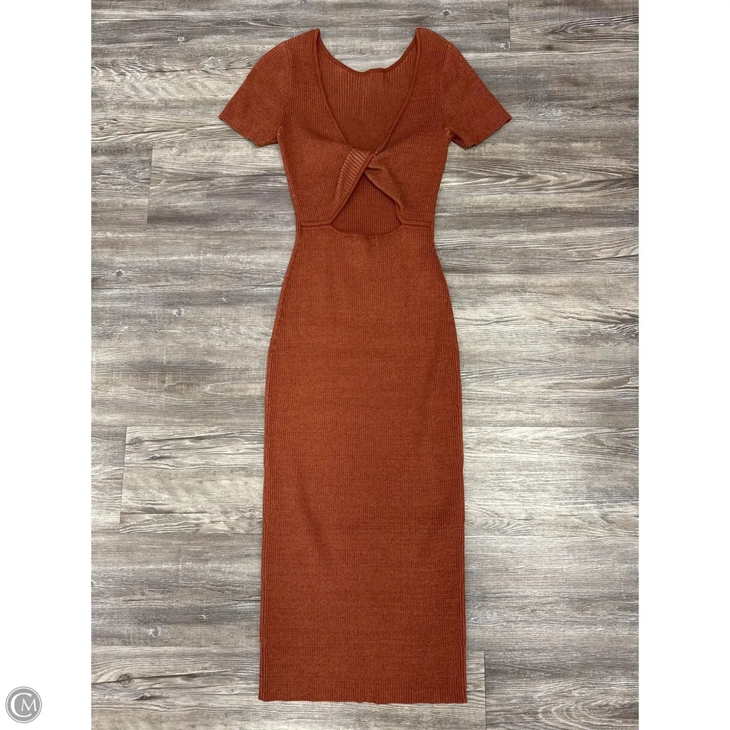 Dress Casual Midi By Cmc In Tan, Size: S