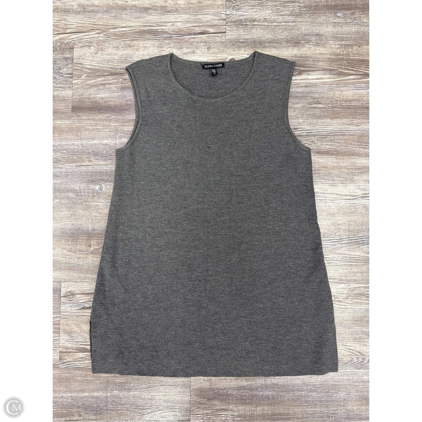 Sweater Short Sleeve By Eileen Fisher In Grey, Size: S