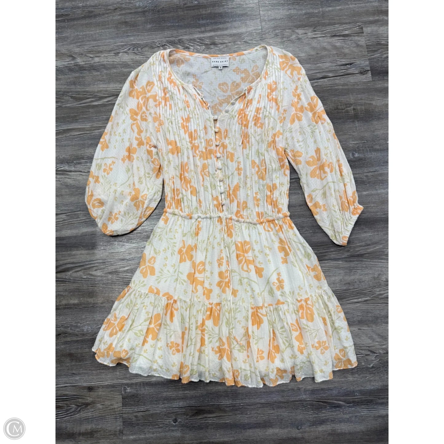 Dress Casual Short By Sabo In Orange & White, Size: S
