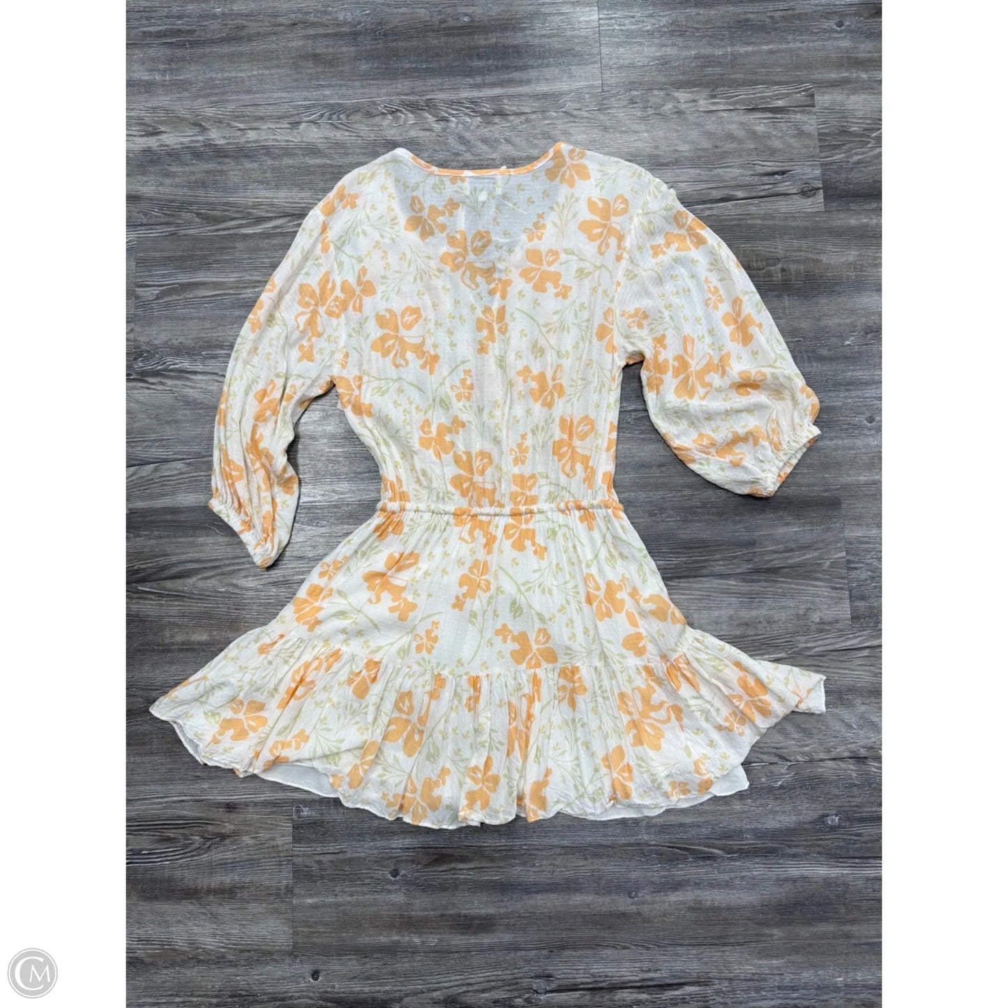 Dress Casual Short By Sabo In Orange & White, Size: S