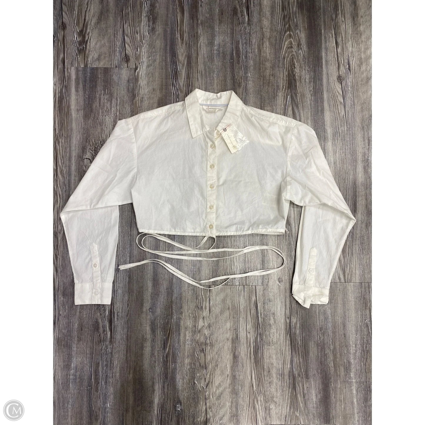 Top Long Sleeve By Anthropologie In White, Size: Xs