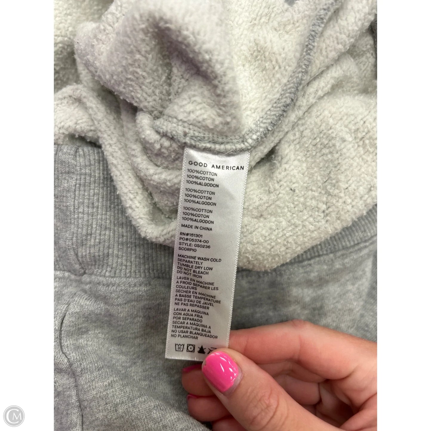 Sweatshirt Designer By Good American In Grey, Size: M