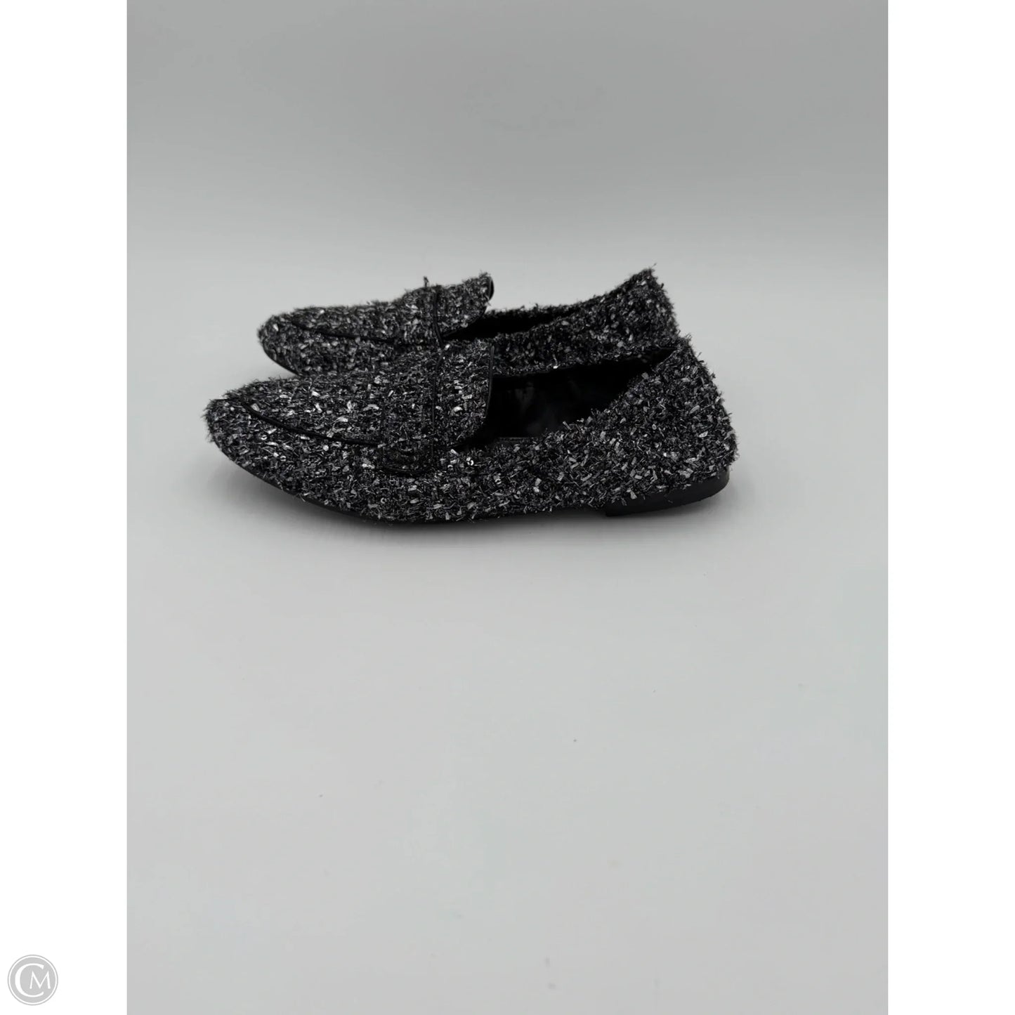 Shoes Designer By Tory Burch In Black & Silver, Size: 9