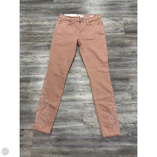 Jeans Skinny By Frame In Pink, Size: 6