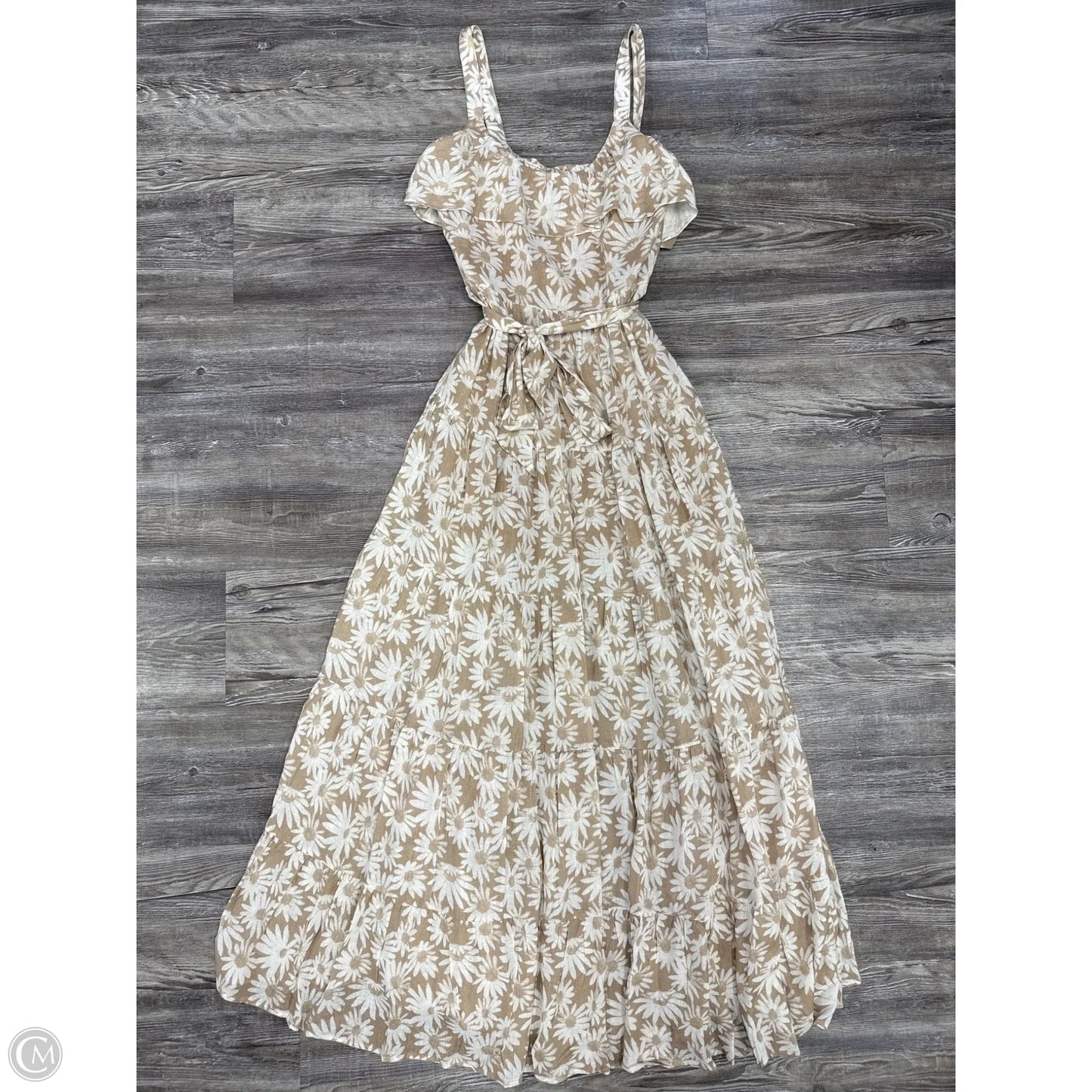 Dress Casual Maxi By Paige In Tan & White, Size: S