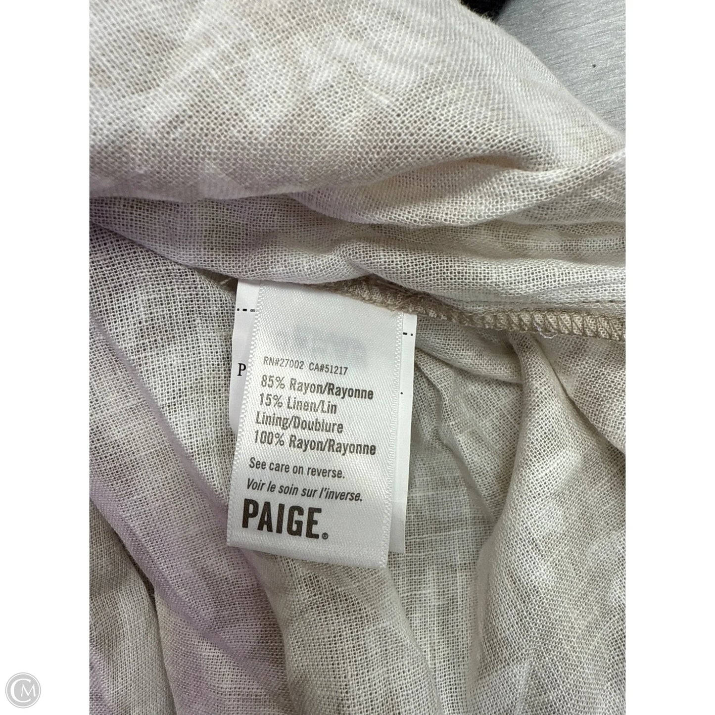 Dress Casual Maxi By Paige In Tan & White, Size: S