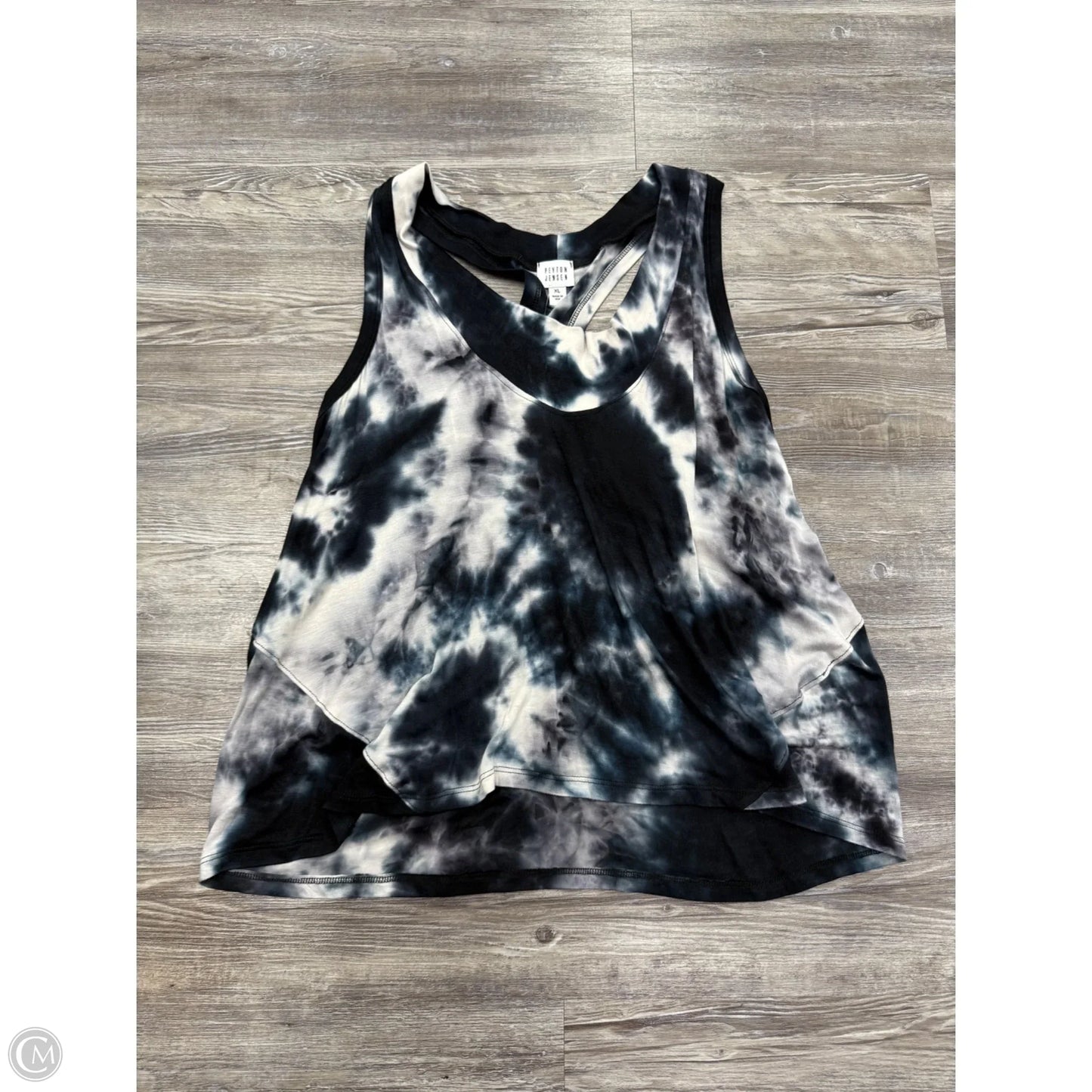 Top Sleeveless By Peyton Jensen In Tie Dye Print, Size: Xl