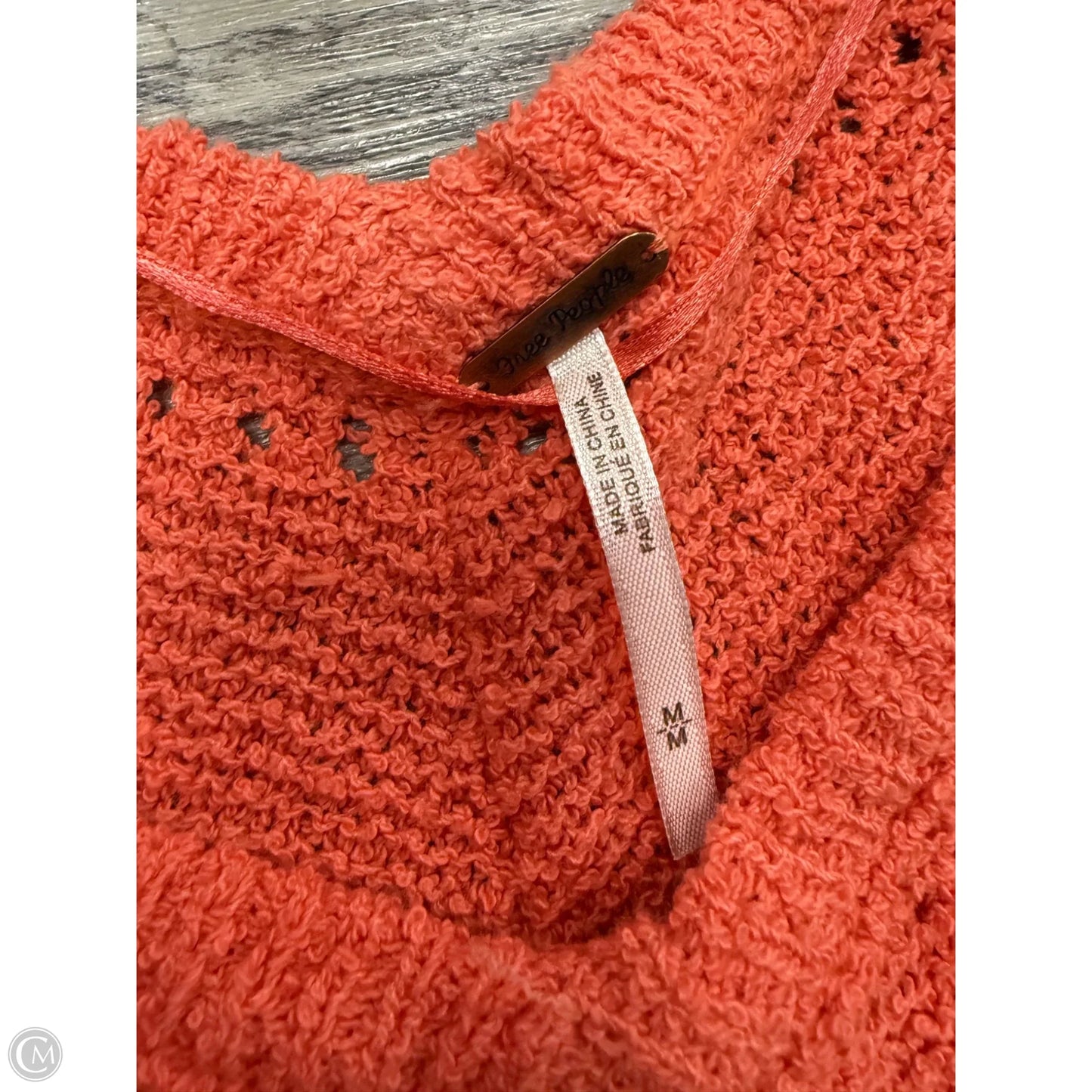 Sweater Short Sleeve By Free People In Coral, Size: M