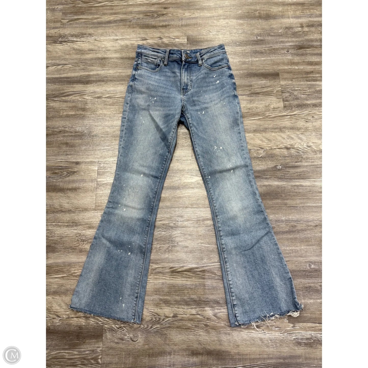 Jeans Flared By Kut In Blue Denim, Size: 0
