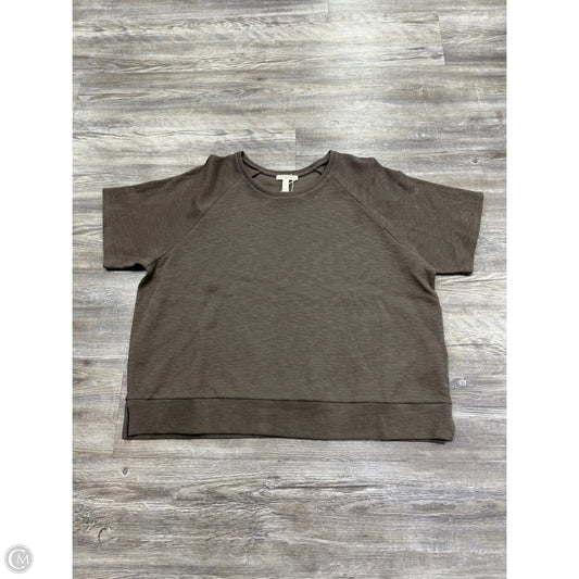 Top Short Sleeve By Eileen Fisher In Taupe, Size: Lp