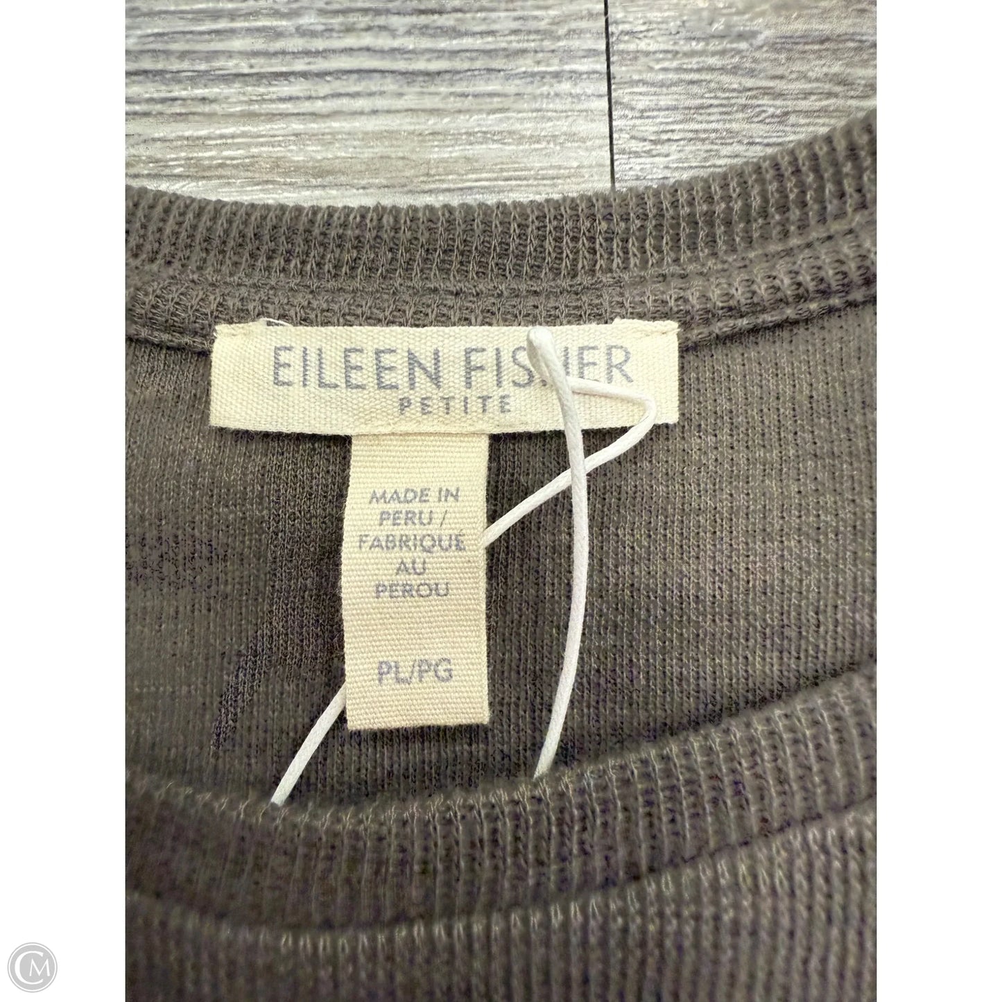 Top Short Sleeve By Eileen Fisher In Taupe, Size: Lp