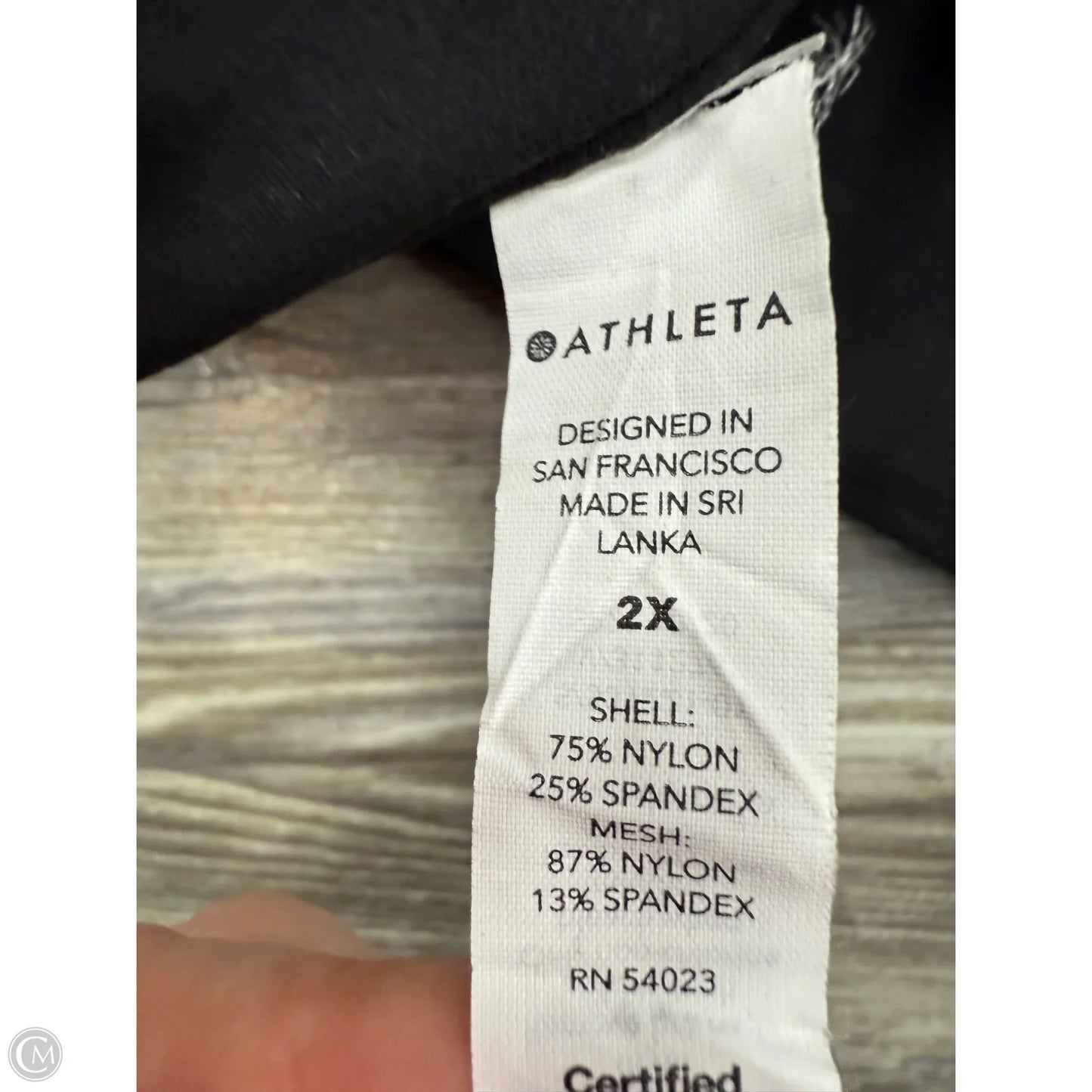 Athletic Tank Top By Athleta In Black, Size: 2x
