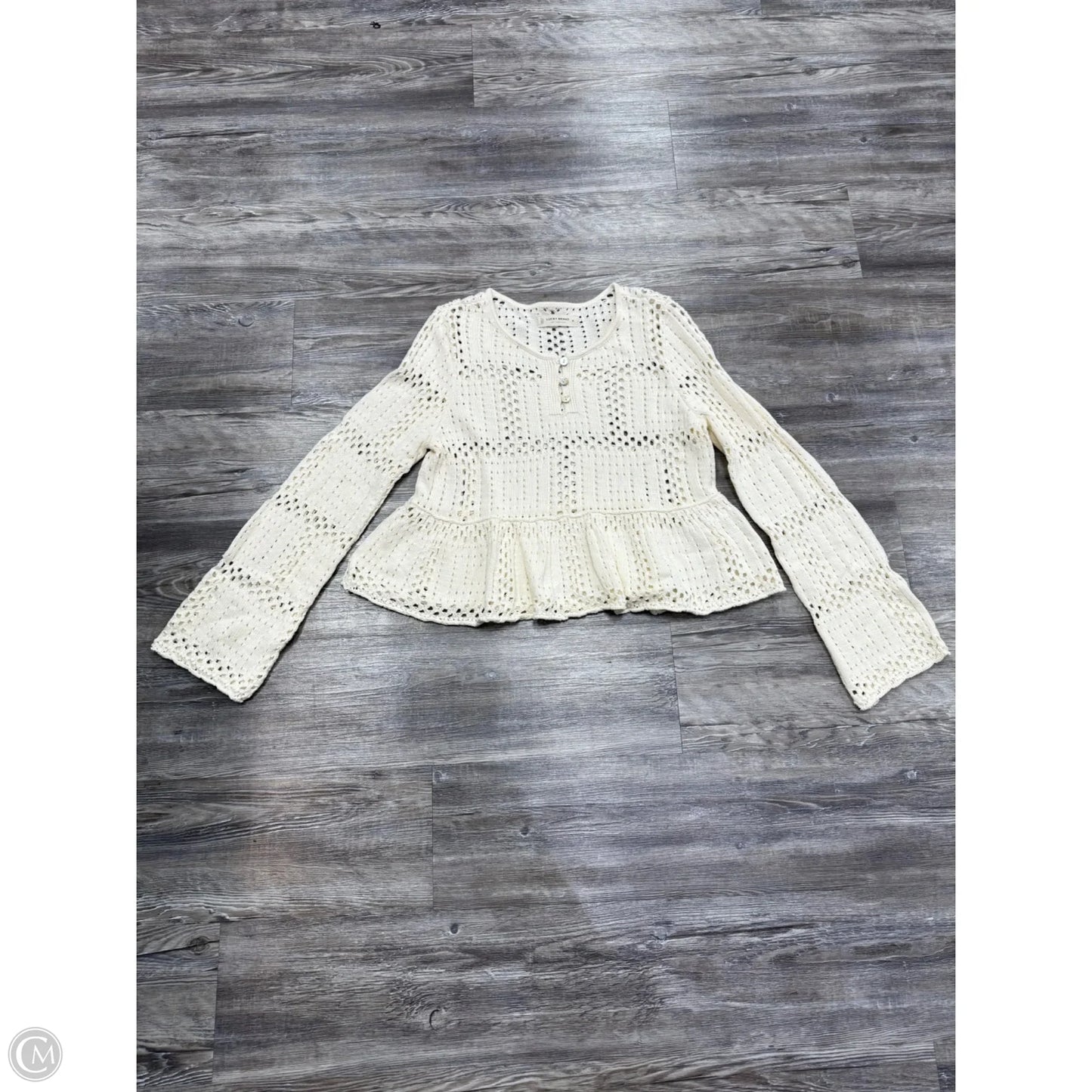 Sweater By Lucky Brand In Tan, Size: M