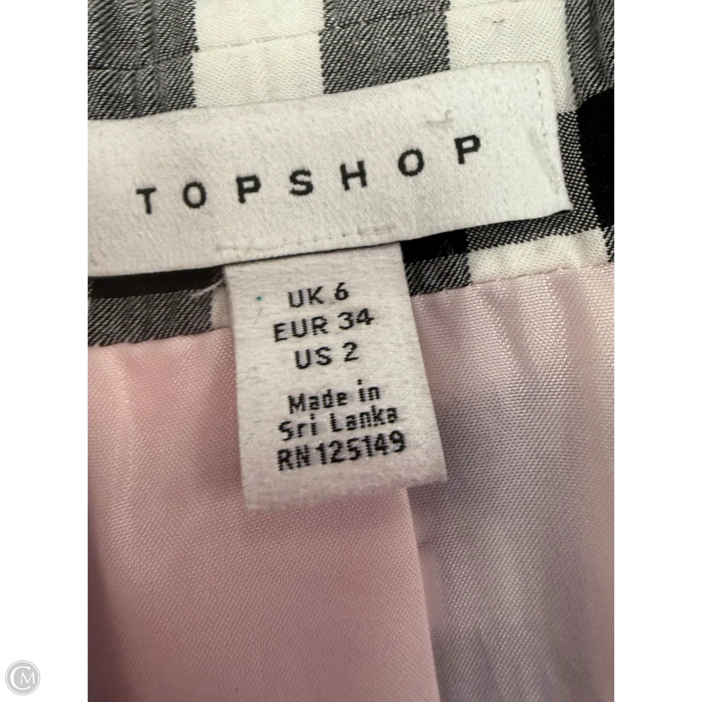 Blazer By Top Shop In Plaid Pattern, Size: Xs