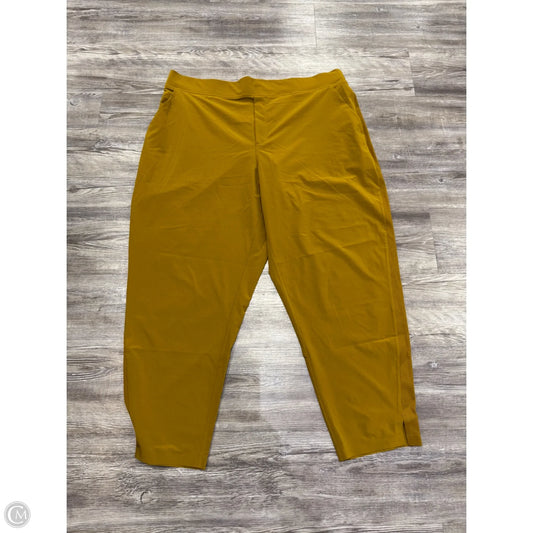 Athletic Pants By Athleta In Chartreuse, Size: 2x