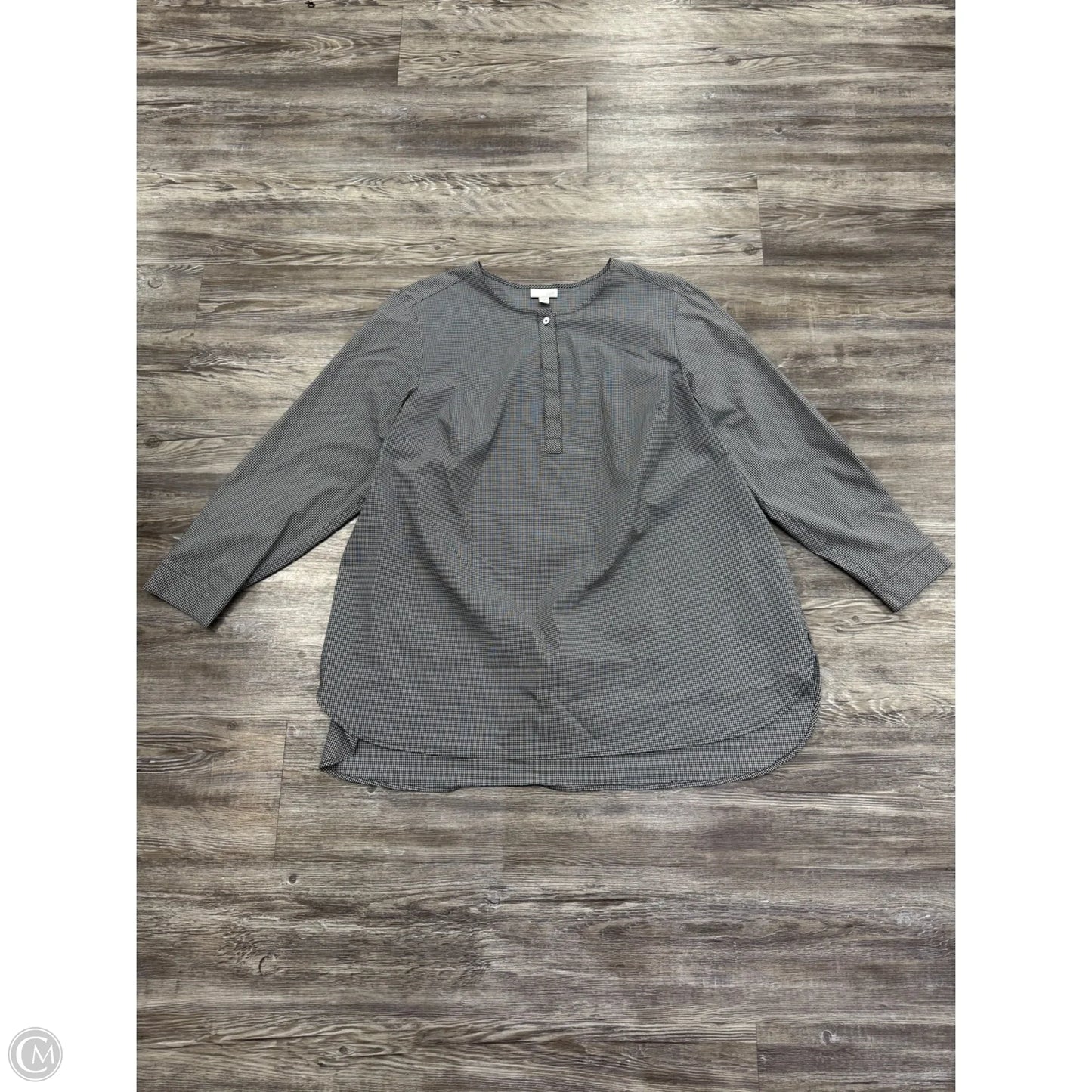 Top Long Sleeve By J. Jill In Plaid Pattern, Size: 2x