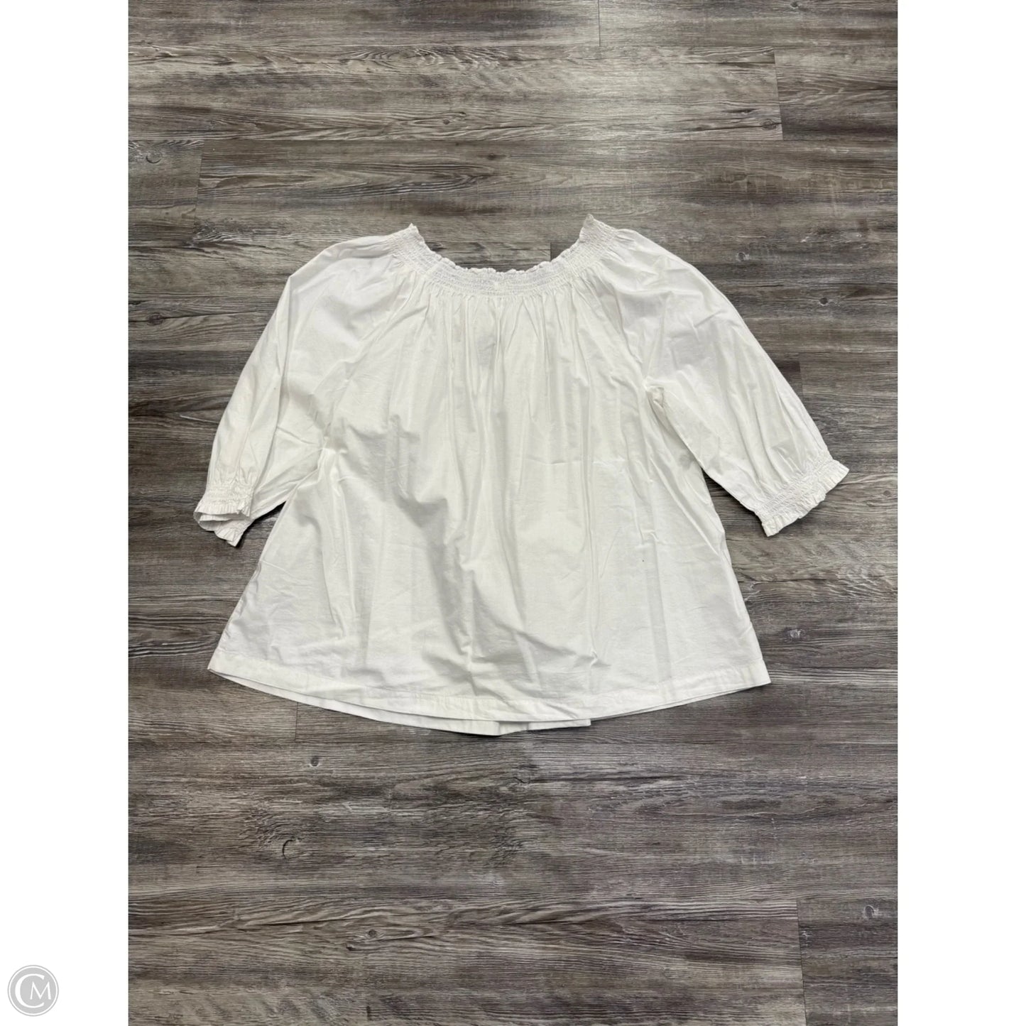 Top Long Sleeve By J. Jill In White, Size: 2x