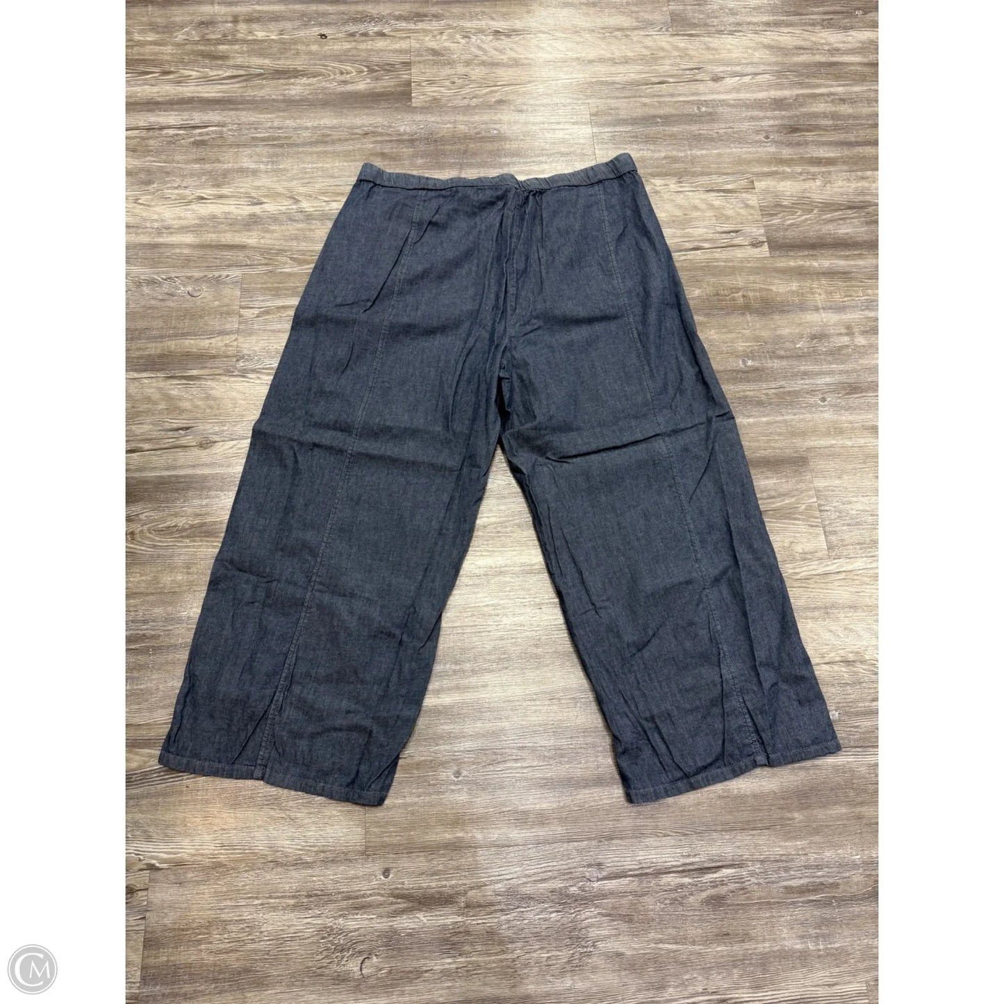 Pants Wide Leg By Eileen Fisher In Blue Denim, Size: 1x