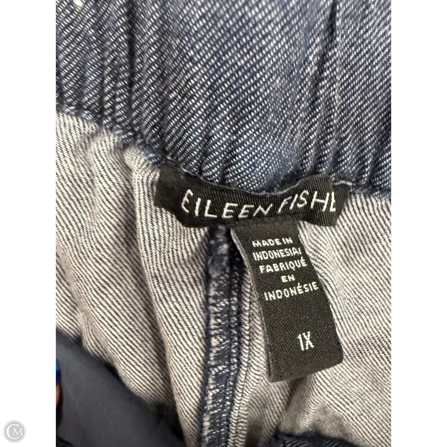 Pants Wide Leg By Eileen Fisher In Blue Denim, Size: 1x