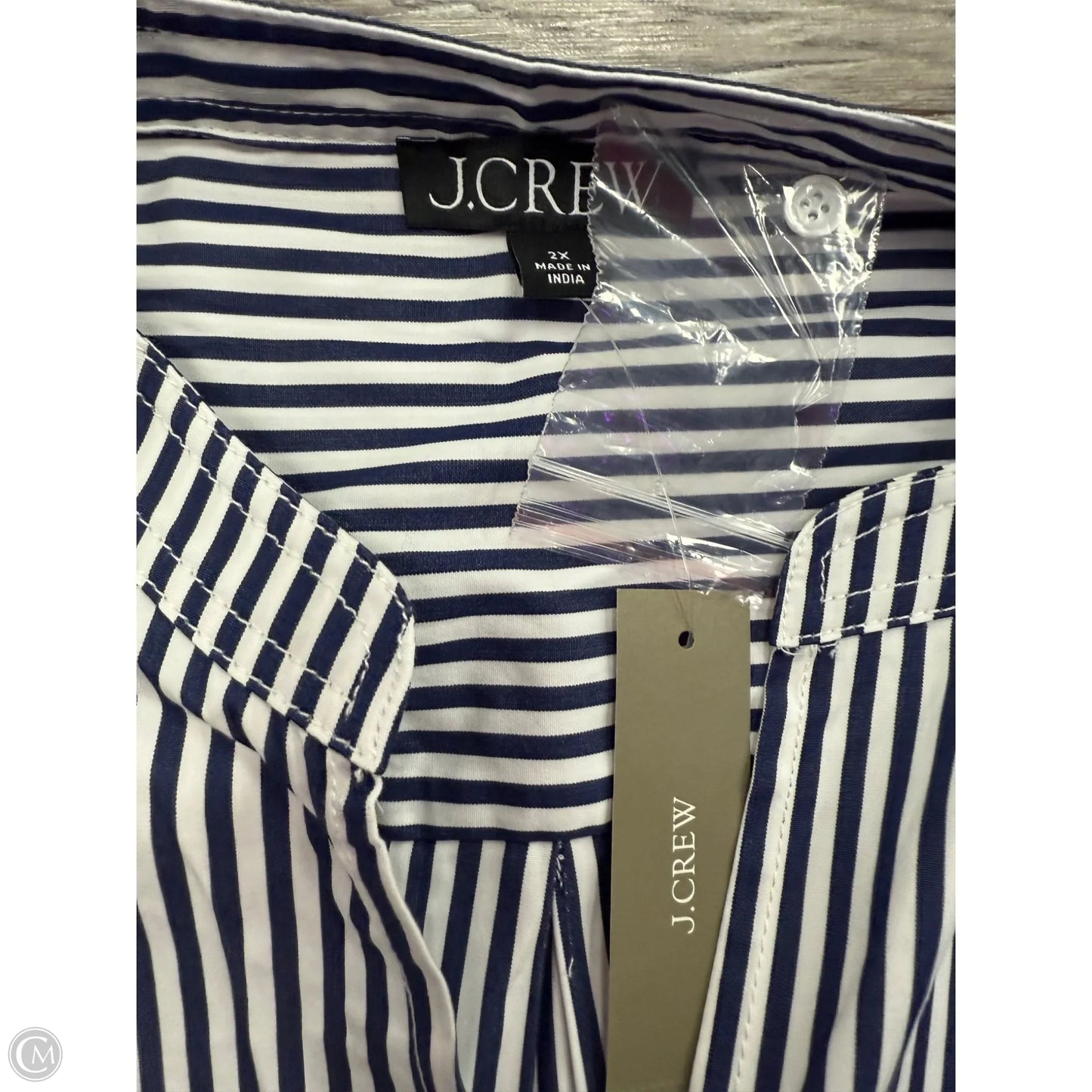 Dress Casual Short By J. Crew In Blue & White, Size: 2x