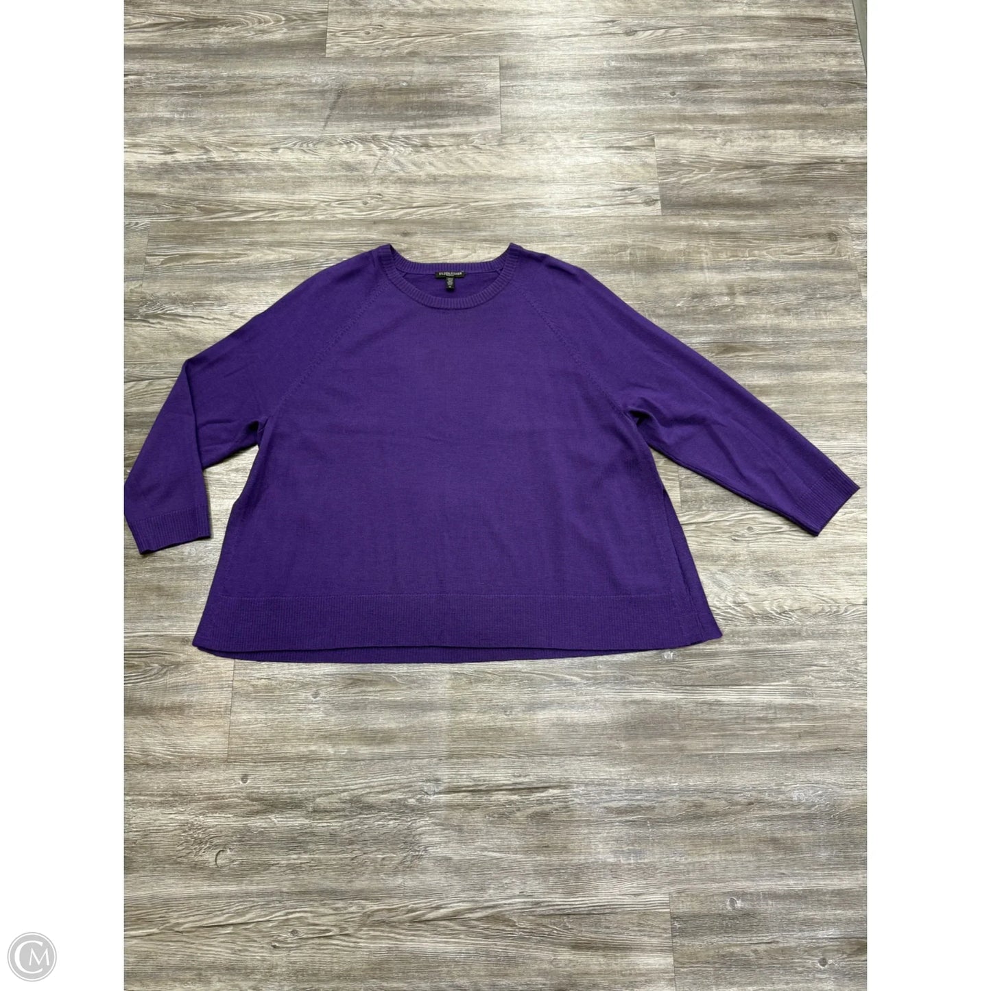Sweater By Eileen Fisher In Purple, Size: 1x