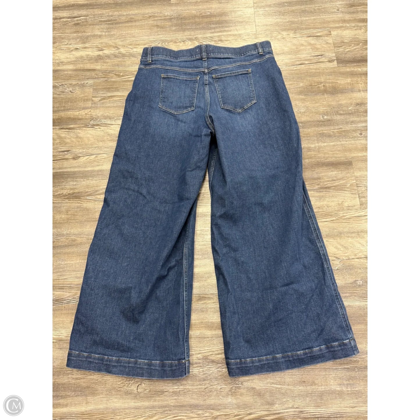 Jeans Wide Leg By Spanx In Blue Denim, Size: 2x