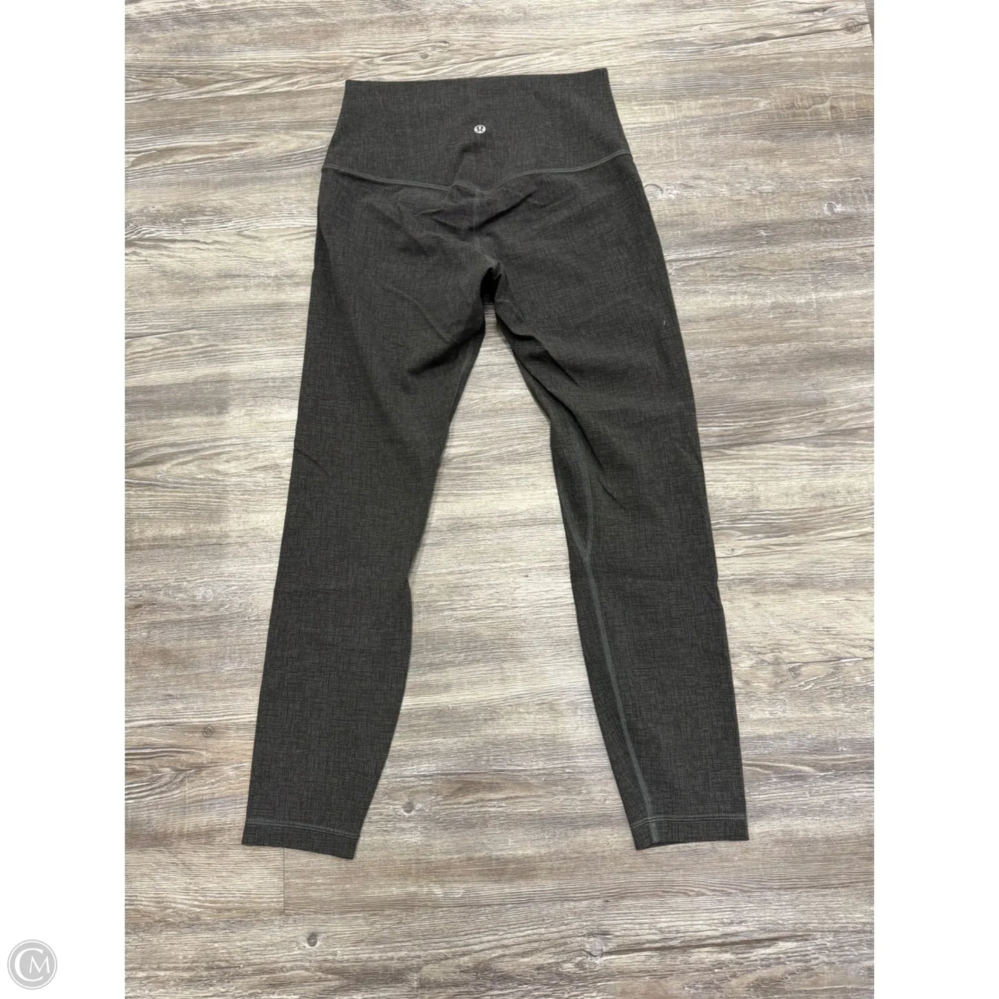Athletic Leggings By Lululemon In Black & Grey, Size: 8