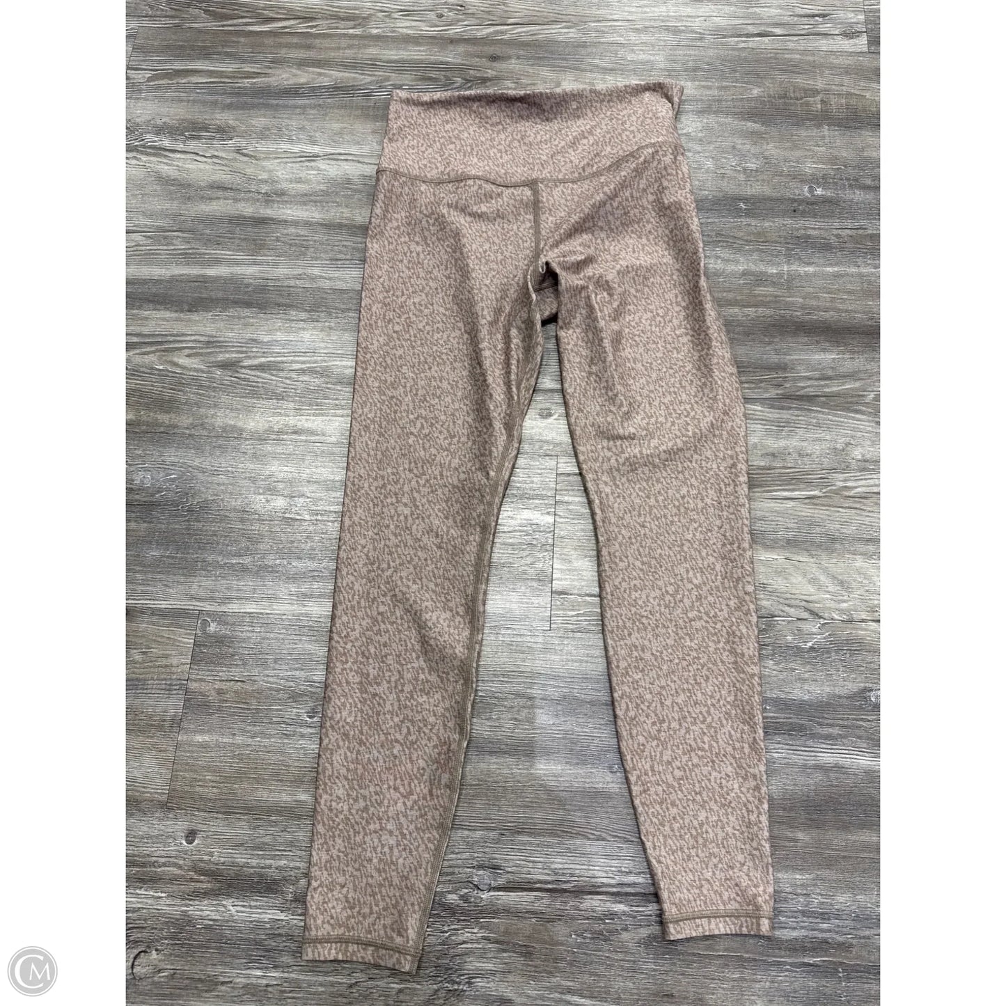 Athletic Leggings By Athleta In Brown & Grey, Size: M