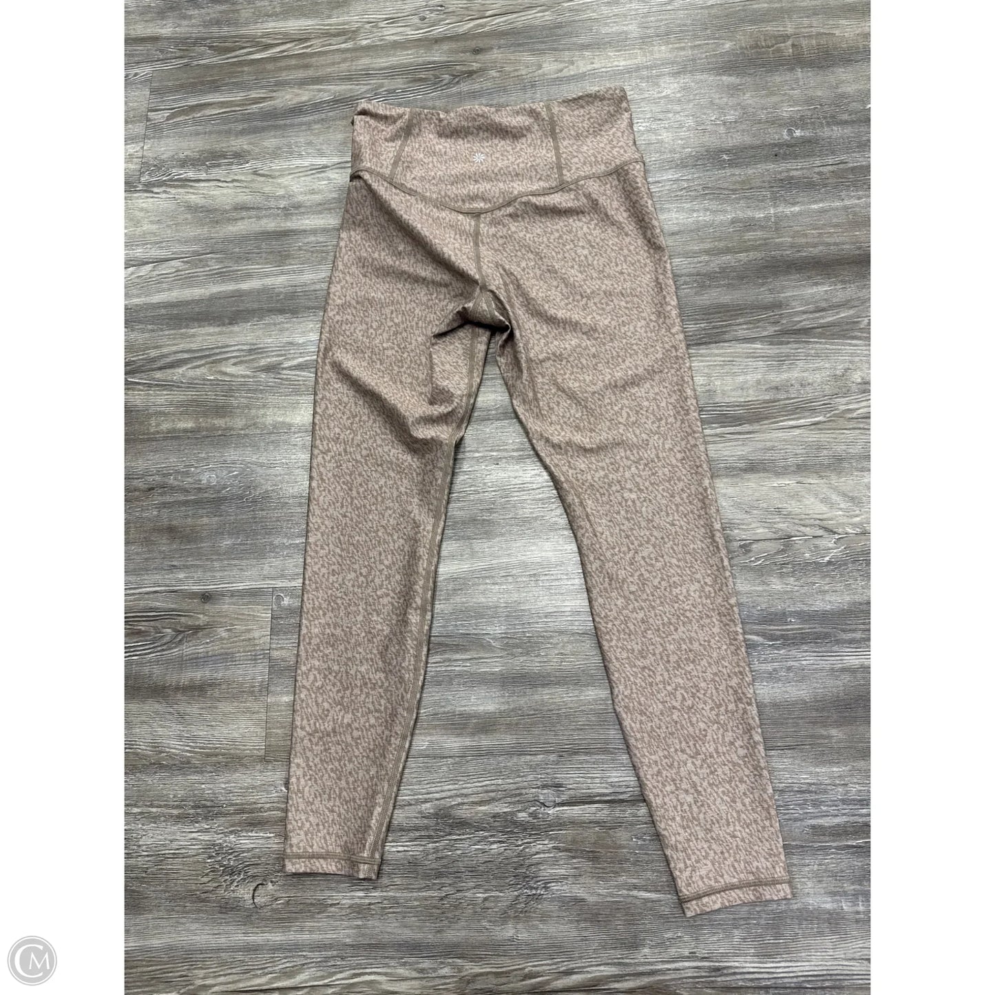 Athletic Leggings By Athleta In Brown & Grey, Size: M