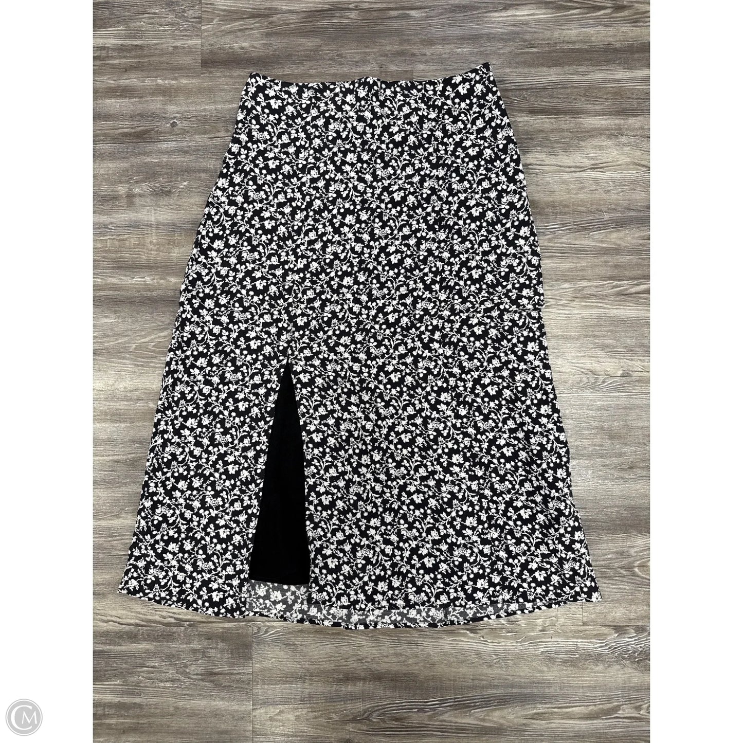 Skirt Midi By Maeve In Black & White, Size: 12