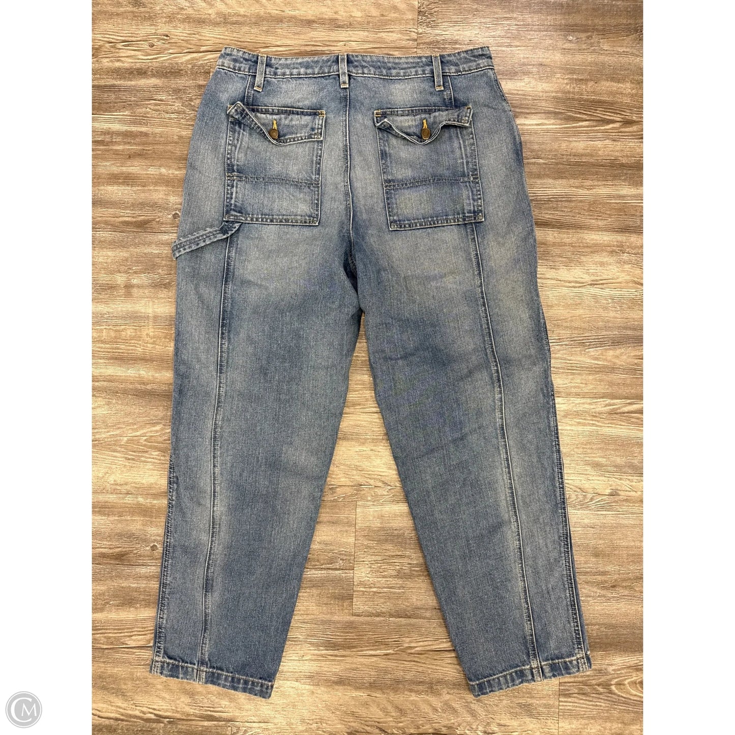 Jeans Wide Leg By Lauren By Ralph Lauren In Blue Denim, Size: 12