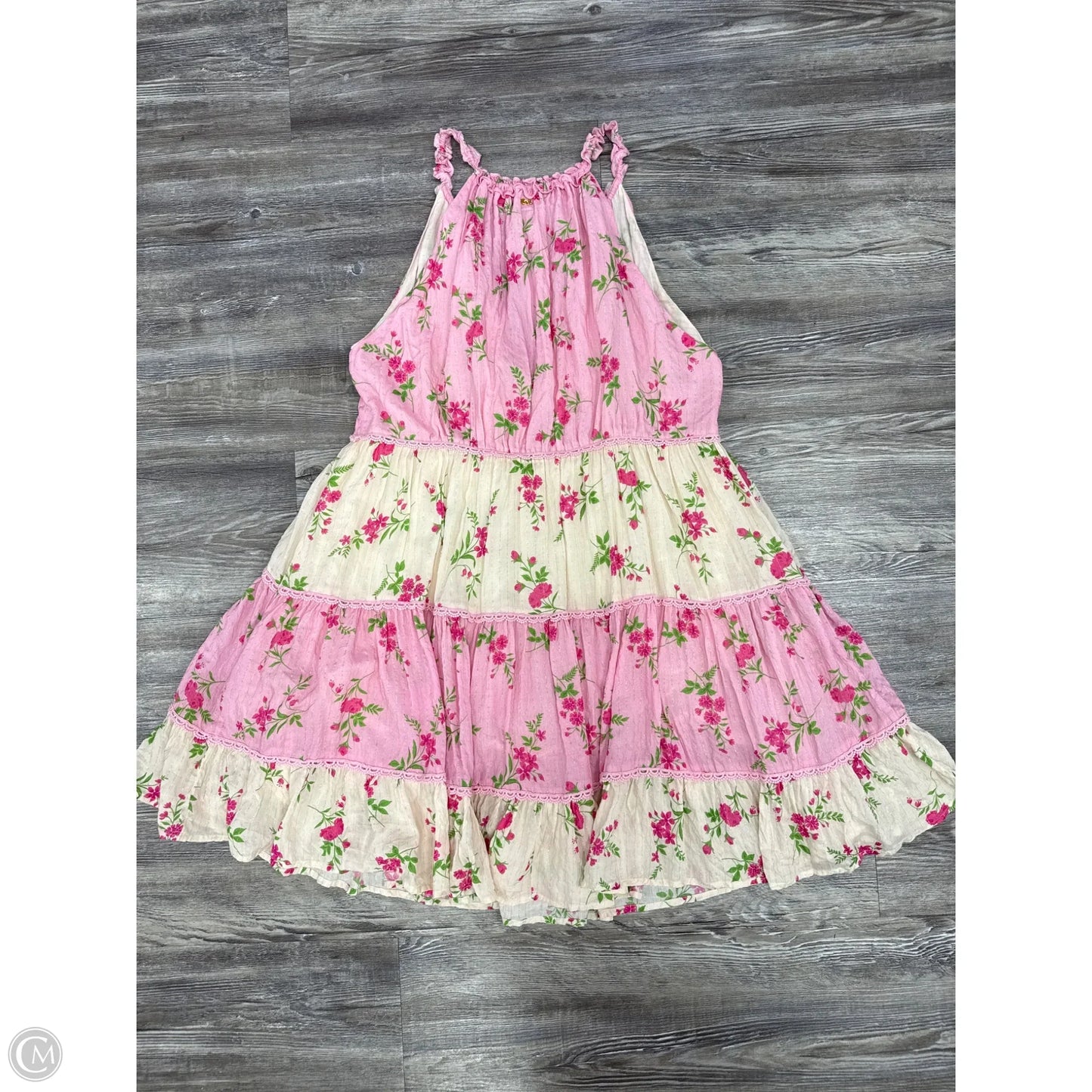 Dress Casual Short By Anthropologie In Pink & Tan, Size: S