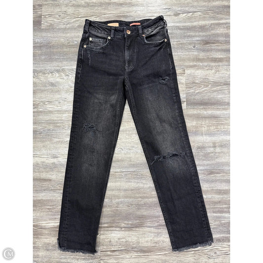 Jeans Straight By Pilcro In Black Denim, Size: 0